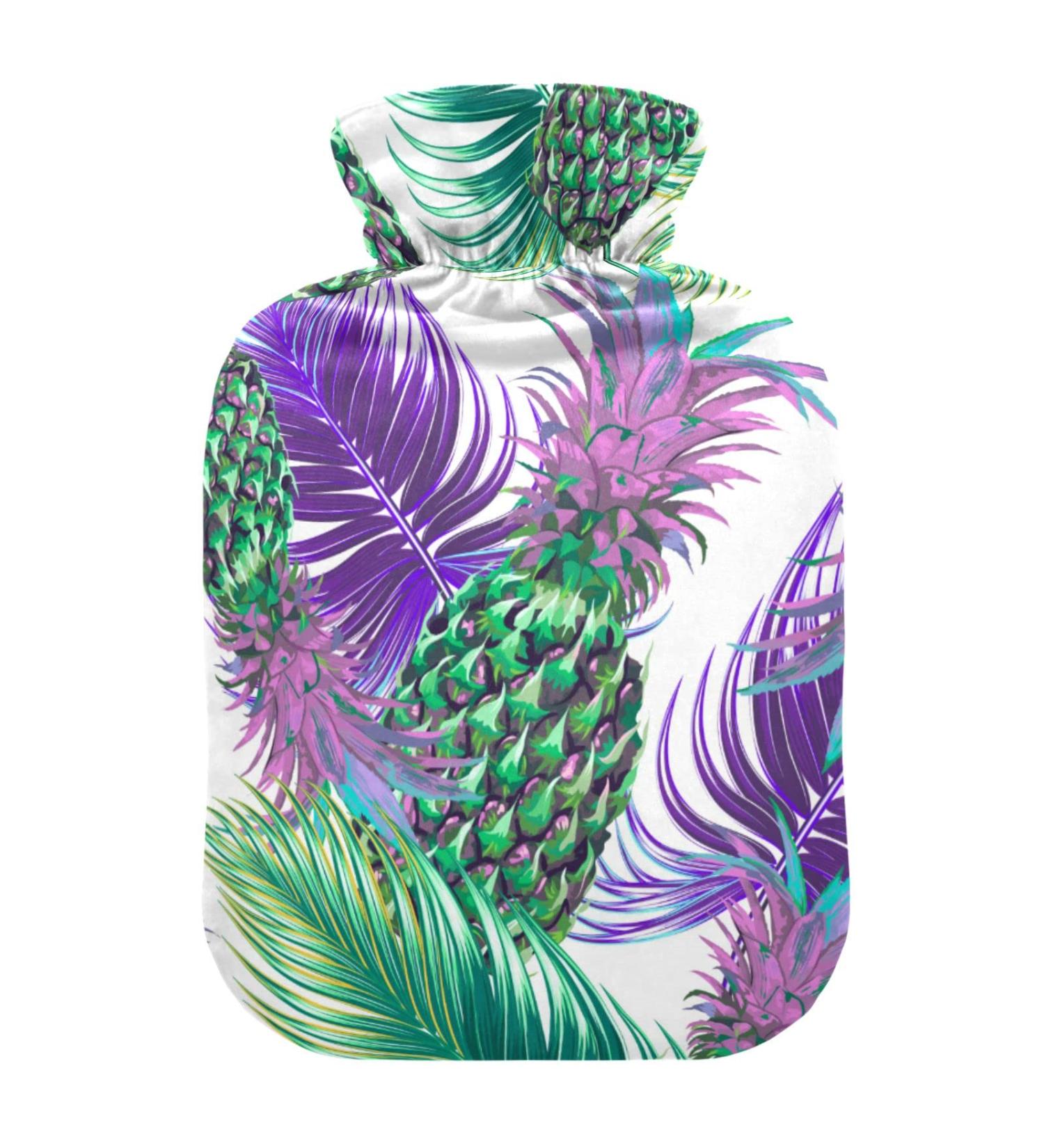 Hot Water Bottles with Pineapple Cover - 2L Pain Relief & Menstrual Cramp Heating Pad - International Shipping - Buy Online on GoSupps.com