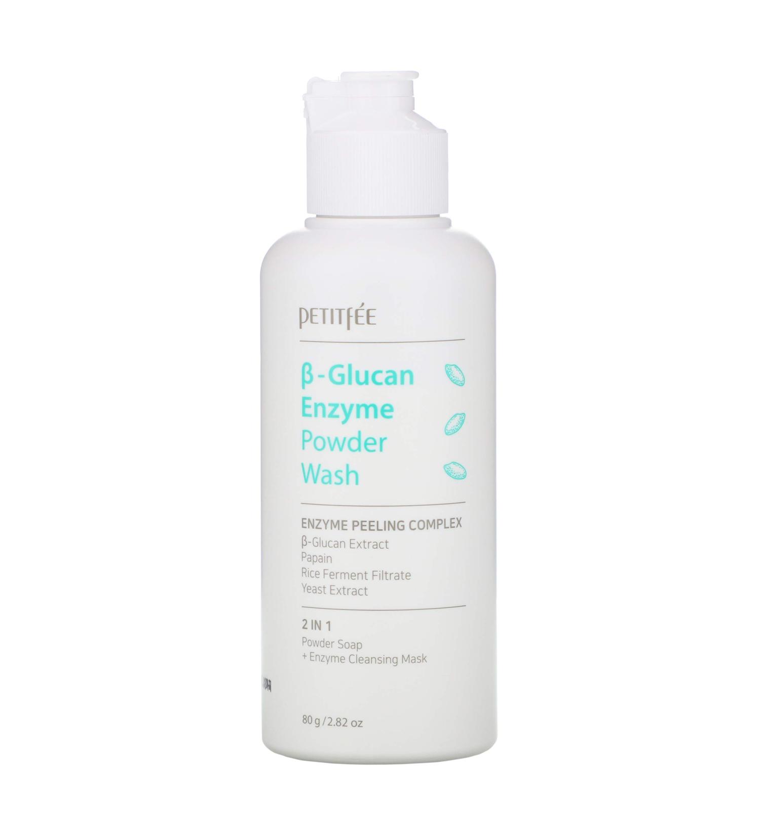 Petitfee B-Glucan Enzyme Powder Wash 2.82 oz - Gentle Exfoliating Cleanser for Radiant Skin - Buy Online on GoSupps.com