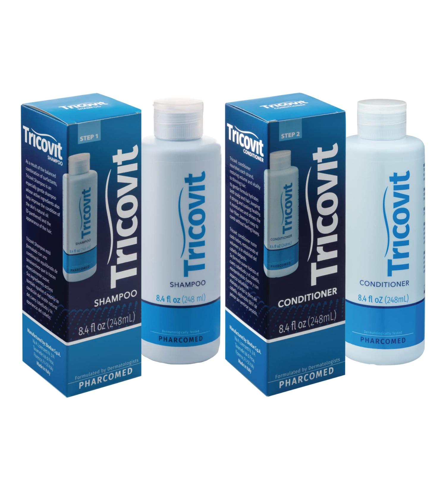 Tricovit Hair Loss & Thinning Shampoo & Conditioner Routine 8.4oz - Buy Online on GoSupps.com