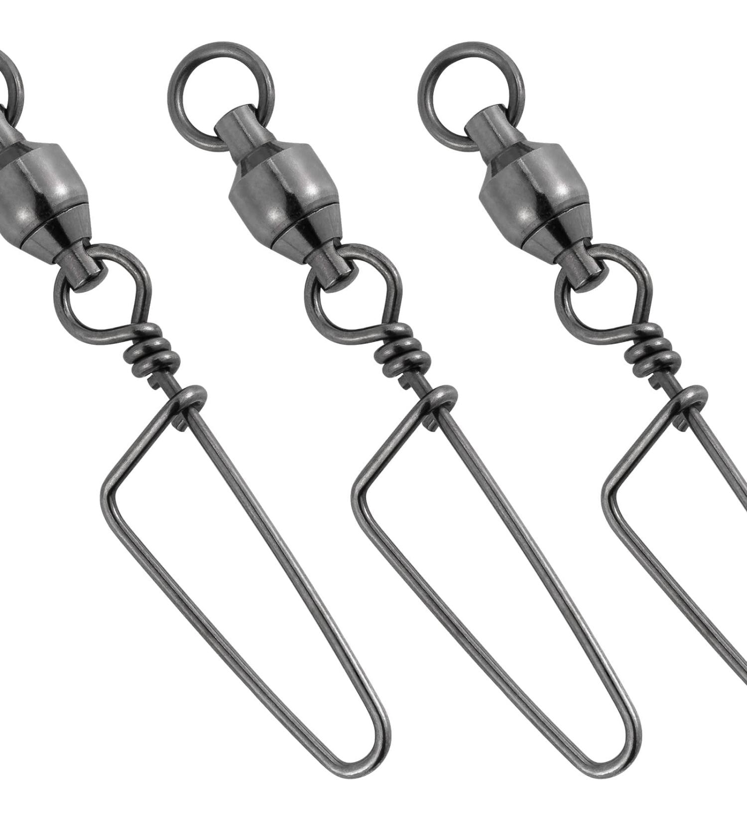 Dr.Fish Fishing Snap Swivels  Ball Bearing Swivels with Stainless Steel Coastlock Snap  Corrosion Resistant Black Nickel Coating  High Strength 26Lb to 503Lb  Saltwater Swivels Fishing Tackle #7-232LB 20 - Buy Online on GoSupps.com
