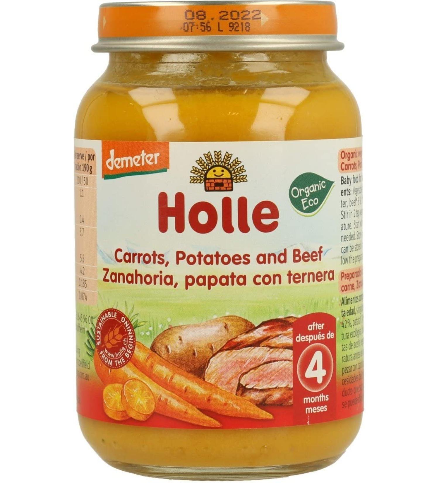 Holle Baby Food Carrot Potato with Beef +4 Months 190g