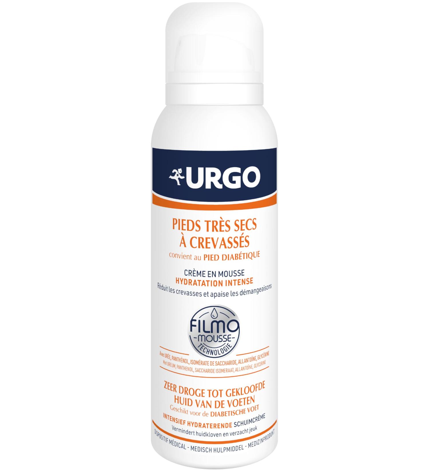 Urgo - Filmomousse Intense Hydration 125ML - Treatment for very dry to cracked feet - Suitable for diabetic foot - No greasy or sticky effect - Buy Online on GoSupps.com