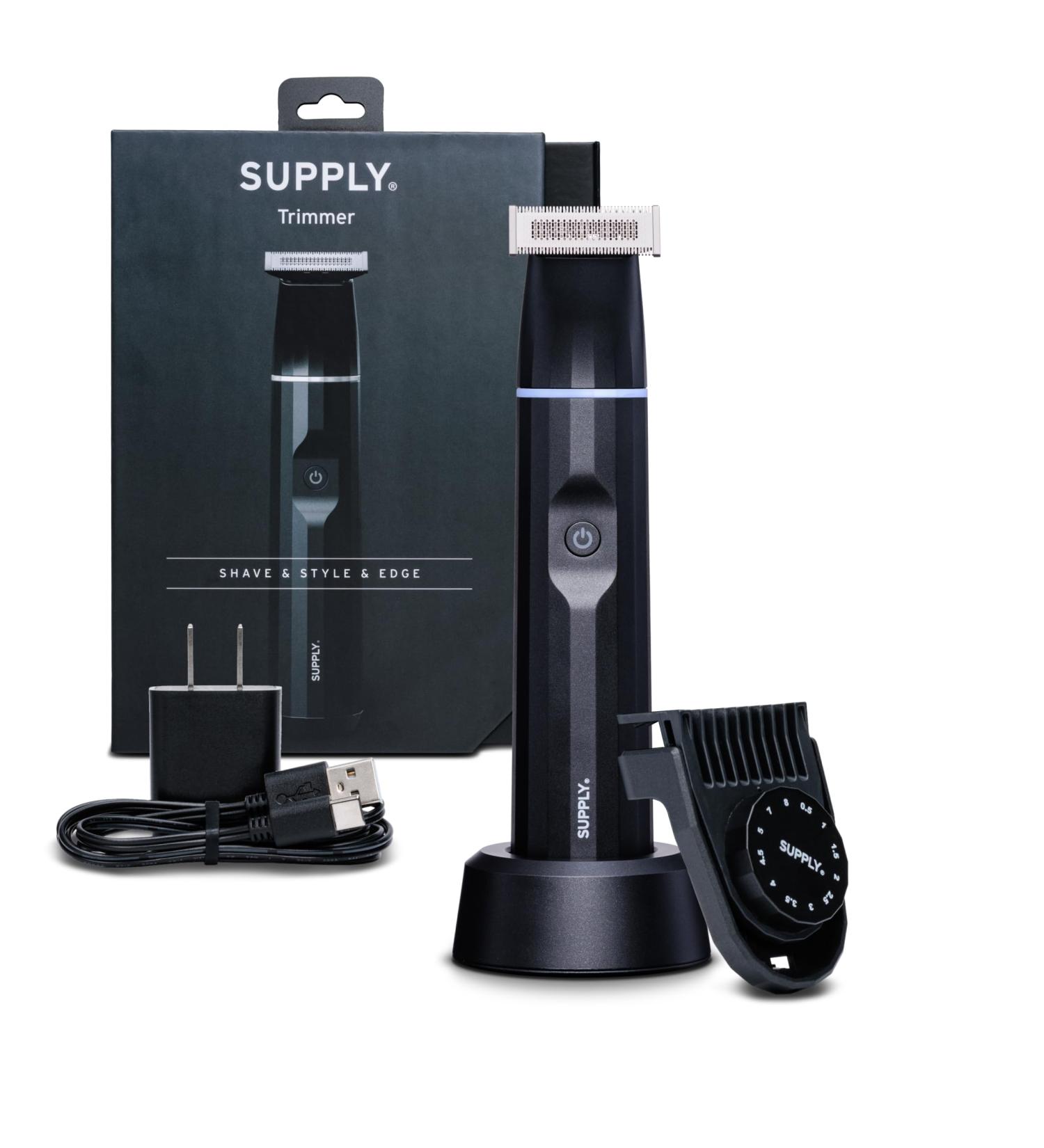 Supply Trimmer | Electric Beard Trimmer for Men - Trim Edge & Shave Wet or Dry - Waterproof & Adjustable Guard - Buy Online on GoSupps.com