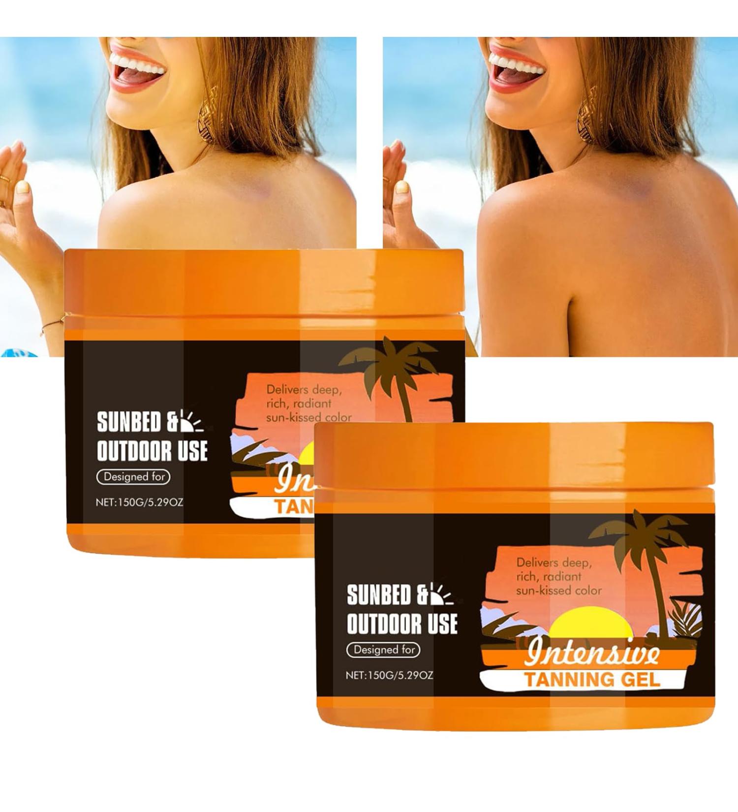 Intensive Tanning Gel Carrot Sun Intensive Tanning Luxe Gel Br Unungscreme Carrot Tanning Gel Brown Tanning Gel Natural Tanning Accelerator Cream Gel For Sunbeds & Outdoor Sun (2pc) - Buy Online on GoSupps.com
