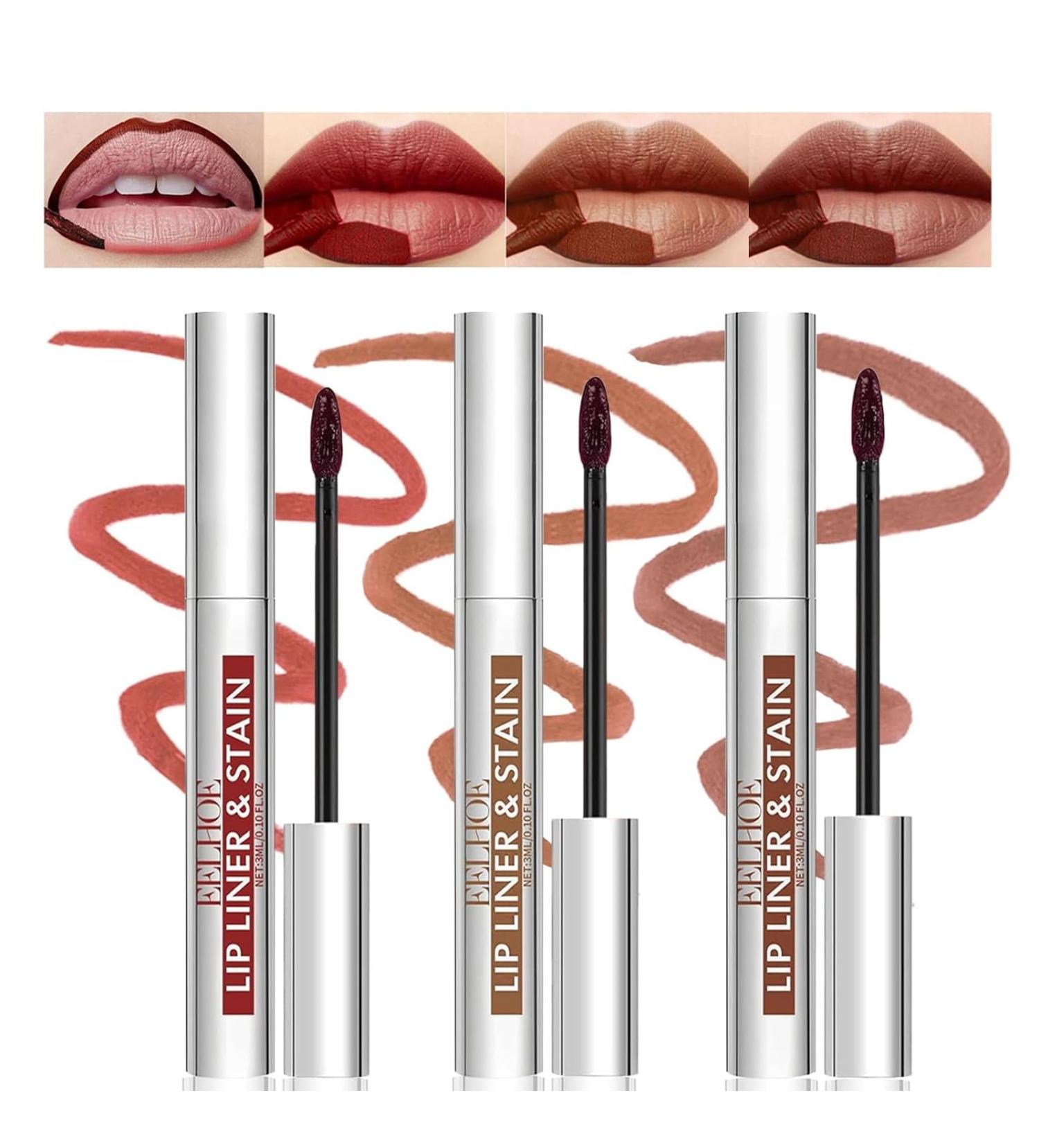 Peel Off Crayon L vres 3 Pi ces Longue Dur e Tatouage Crayon L vres Rester Toute la Journ e Teinture L vres Imperm able l eau avec Finition Mate - Buy Online on GoSupps.com