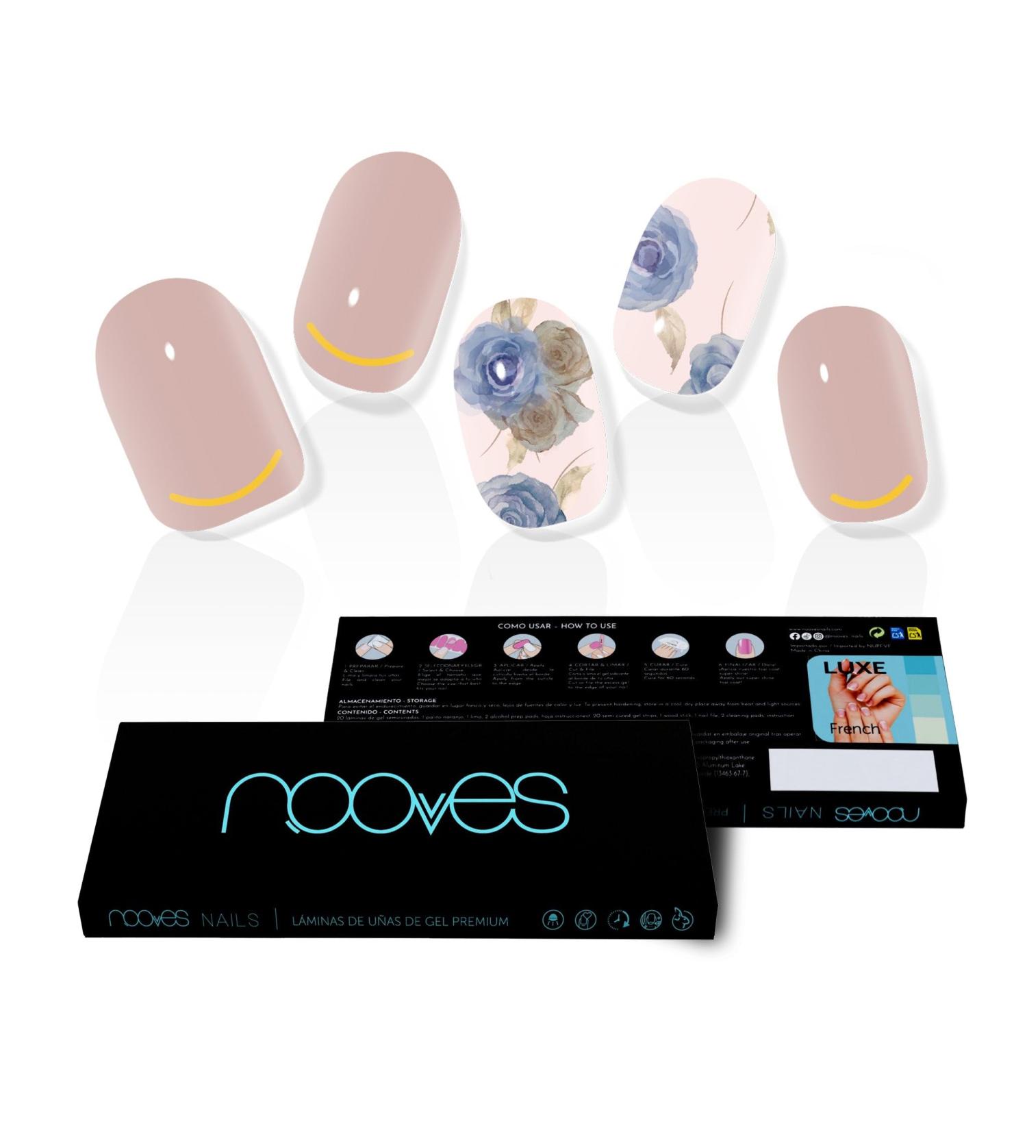  NOOVES NAIL GEL FILMS elegant floral premium luxe metallic 20 u - Buy Online on GoSupps.com