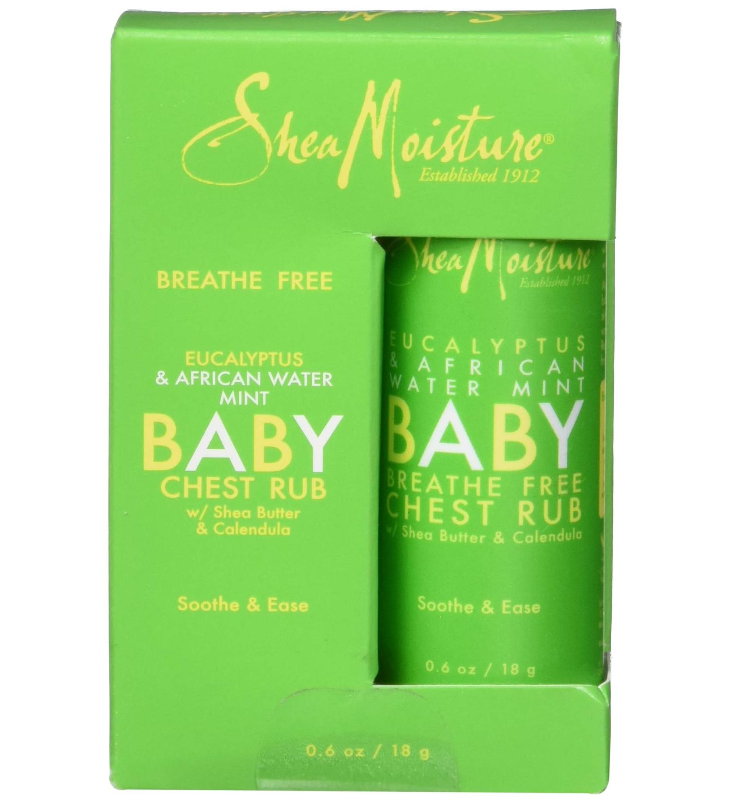 Shea Moisture Eucalyptus & African Water Mint Baby Chest Rub 0.6oz - Soothing Natural Relief - Buy Online on GoSupps.com