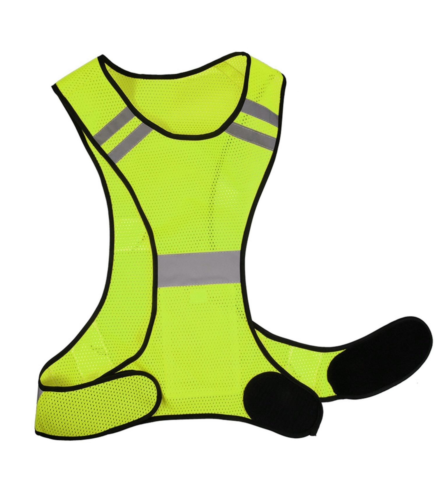 Lightweight Reflective Running Vest for Jogging & Cycling - Breathable & Safe for Men & Women - SL Yellow - Buy Online on GoSupps.com