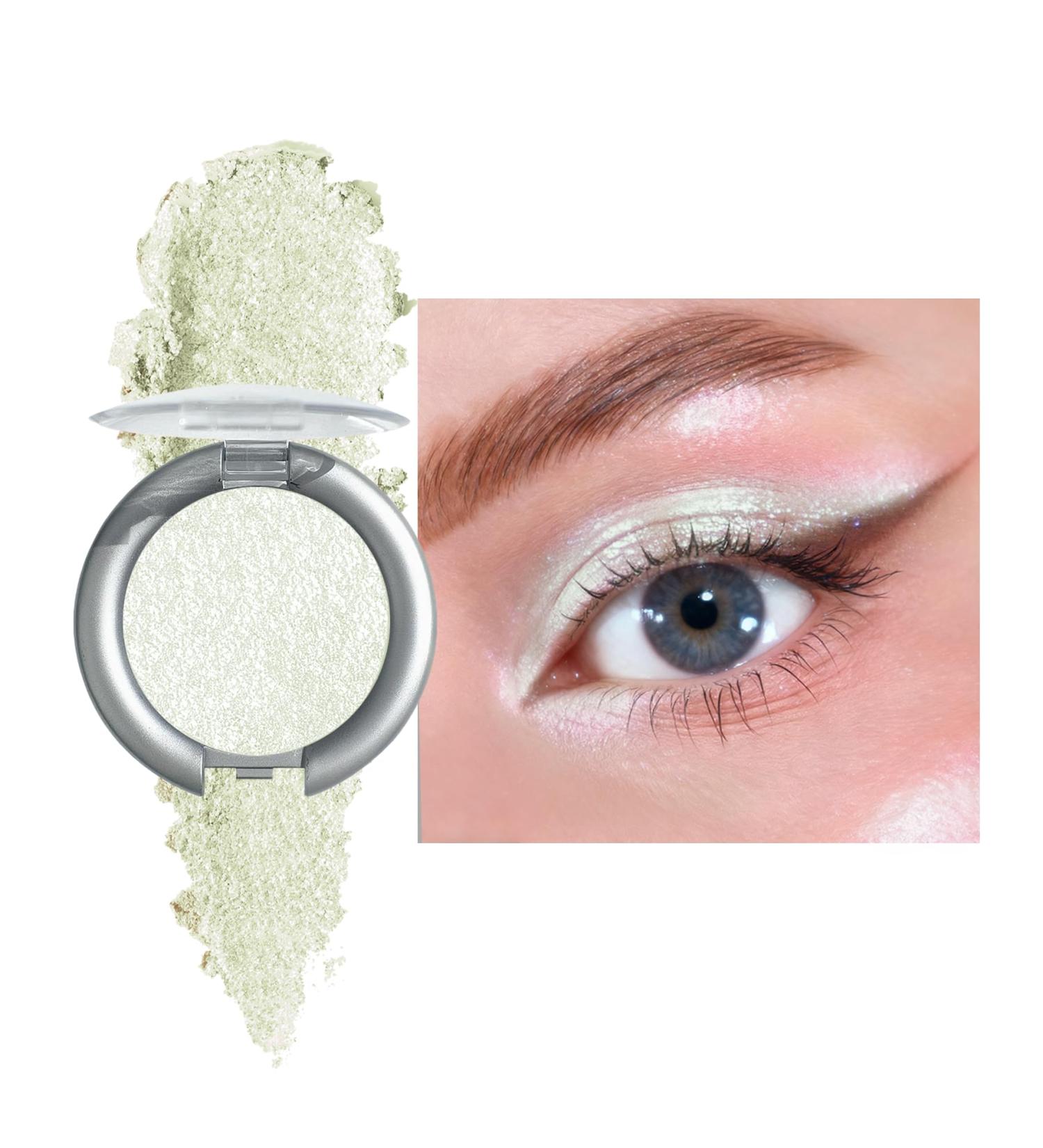  Lestpola Chameleon Green Glitter Makeup Palette Metallic Eyeshadow Lasting Shine Soft Texture Holographic Change Multichrome Eyeshadow Stage Party Makeup 03 - Buy Online on GoSupps.com