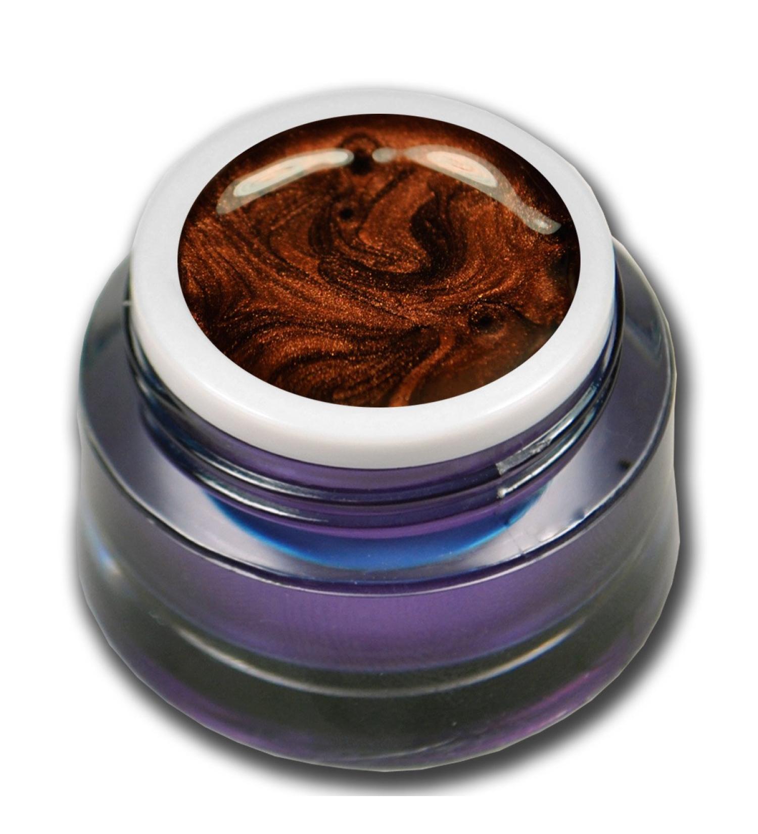 Color gel metallic brown UV LED nail gel studio quality Color Gel RM Beautynails 1 pack (1x 5ml) 26-Brown