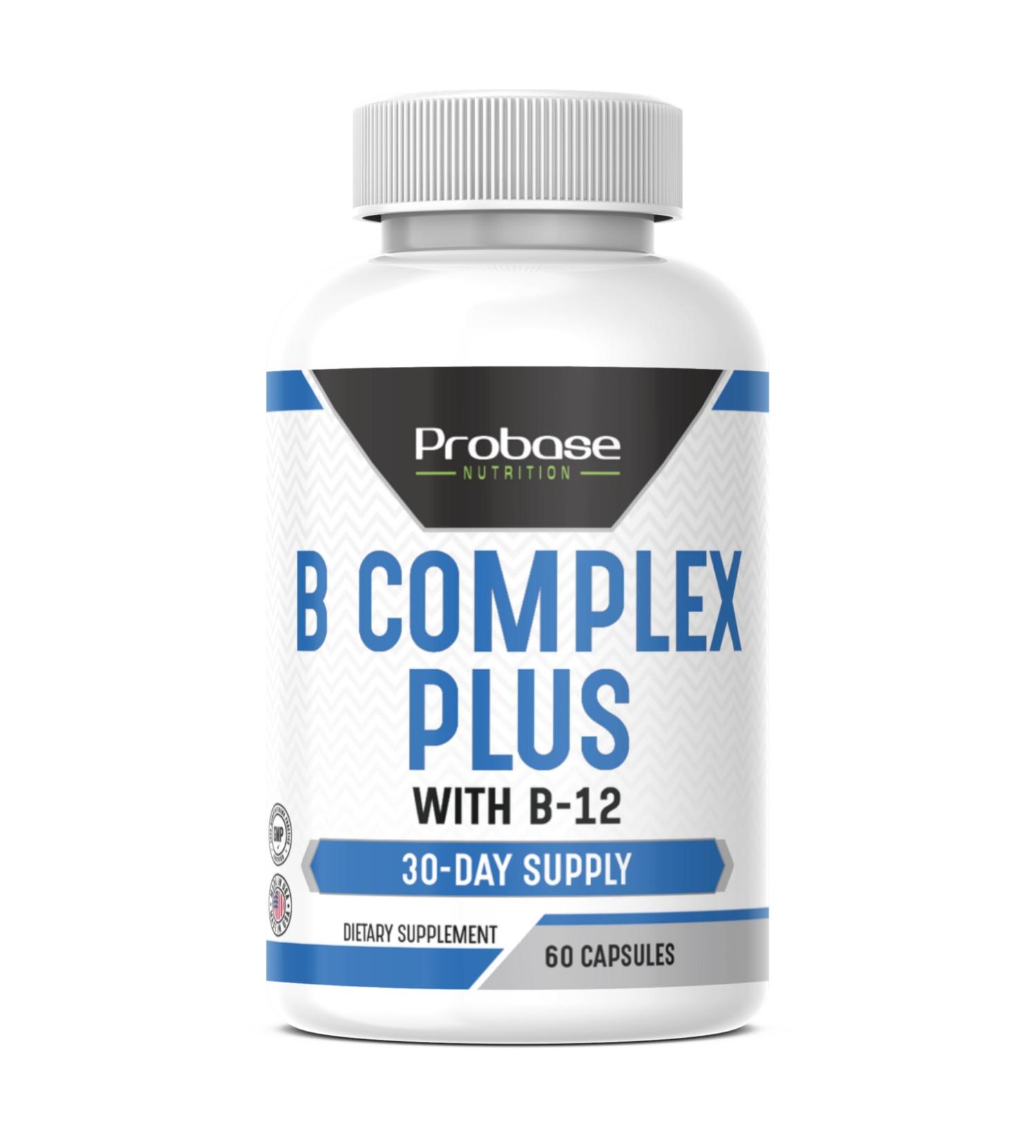 Probase Nutrition B Complex Plus with B-12 60 Capsules 30-Day Supply - Buy Online on GoSupps.com