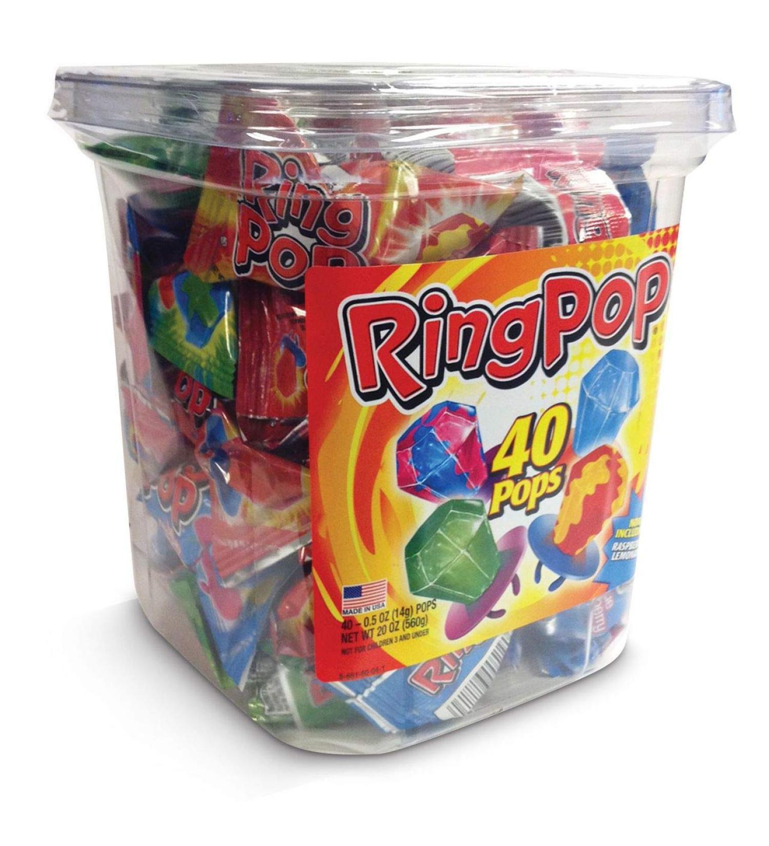 Ring Pop Hard Candy Pops Variety Pack - 44 Count - 40 Count - (Pack of 1) - Buy Online on GoSupps.com