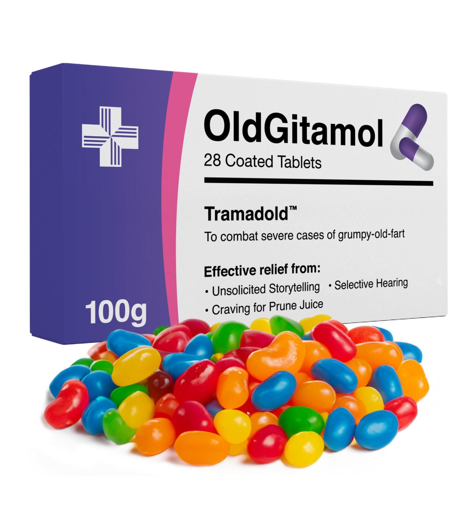 Funny Prank Pill Box with Sweets Gag Gifts for Men Funny Valentines Gifts for Him Xmas Secret Santa Christmas Stocking Filler for Women- Novelty Joke Birthday Gifts for Boyfriend Dad (OldG) - Buy Online on GoSupps.com