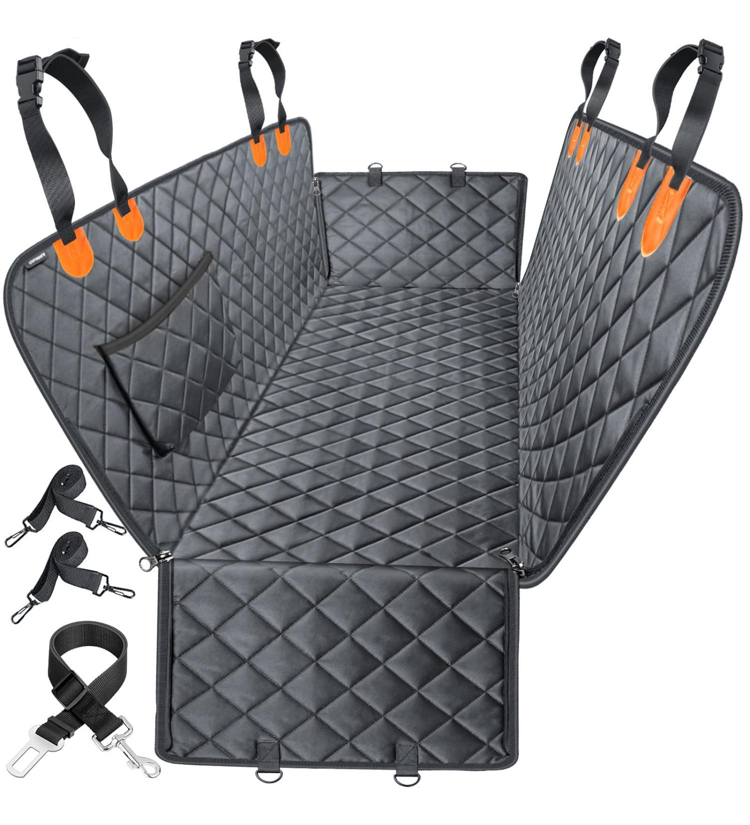 URPOWER Dog Seat Cover Car Hammock 100% Waterproof 600D Heavy Duty Scratch Proof Nonslip Back Seat Cover for Cars Trucks SUVs - Standard Size (54x58) - Black/Orange - Buy Online on GoSupps.com