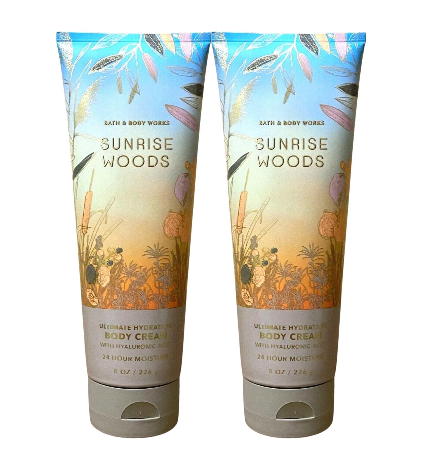 Bath and Body Works Gift Set of of 2 - 8 oz Body Cream - (Sunrise Woods)