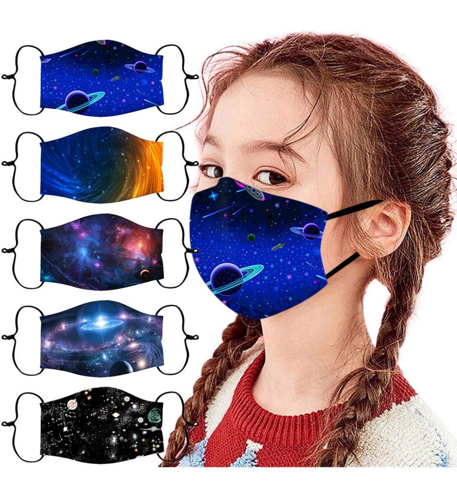 5 Packs Kids Protect_Cover_Mask Reusable Cotton Boys Girls (A) - Buy Online on GoSupps.com
