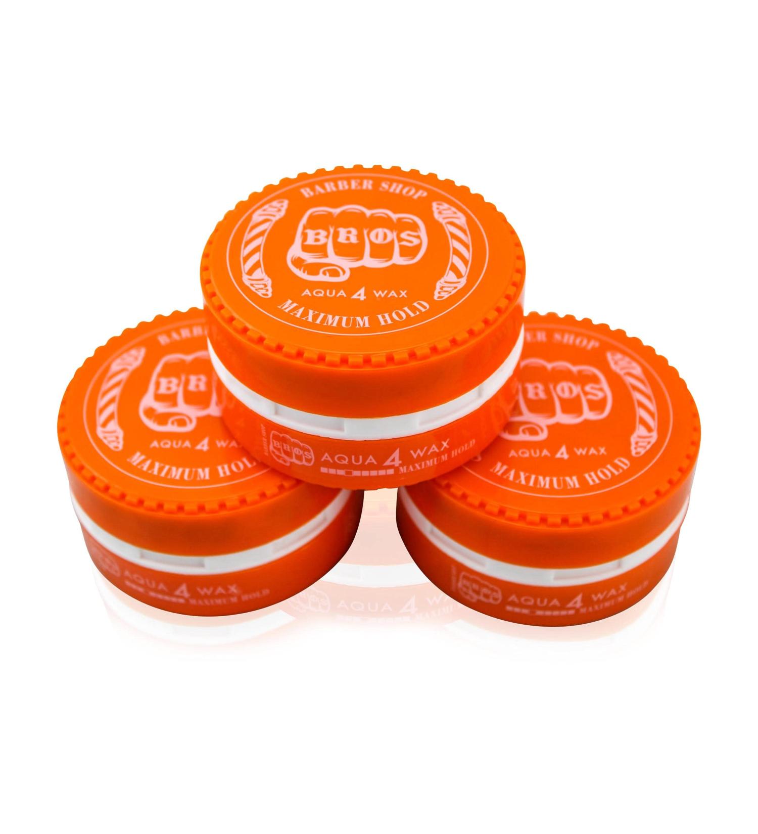 Buy 3x Aqua Wax Hair Wax (Orange) - Top Barber Shop Choice for Strong Hold & Shine - International Shipping Available - Buy Online on GoSupps.com