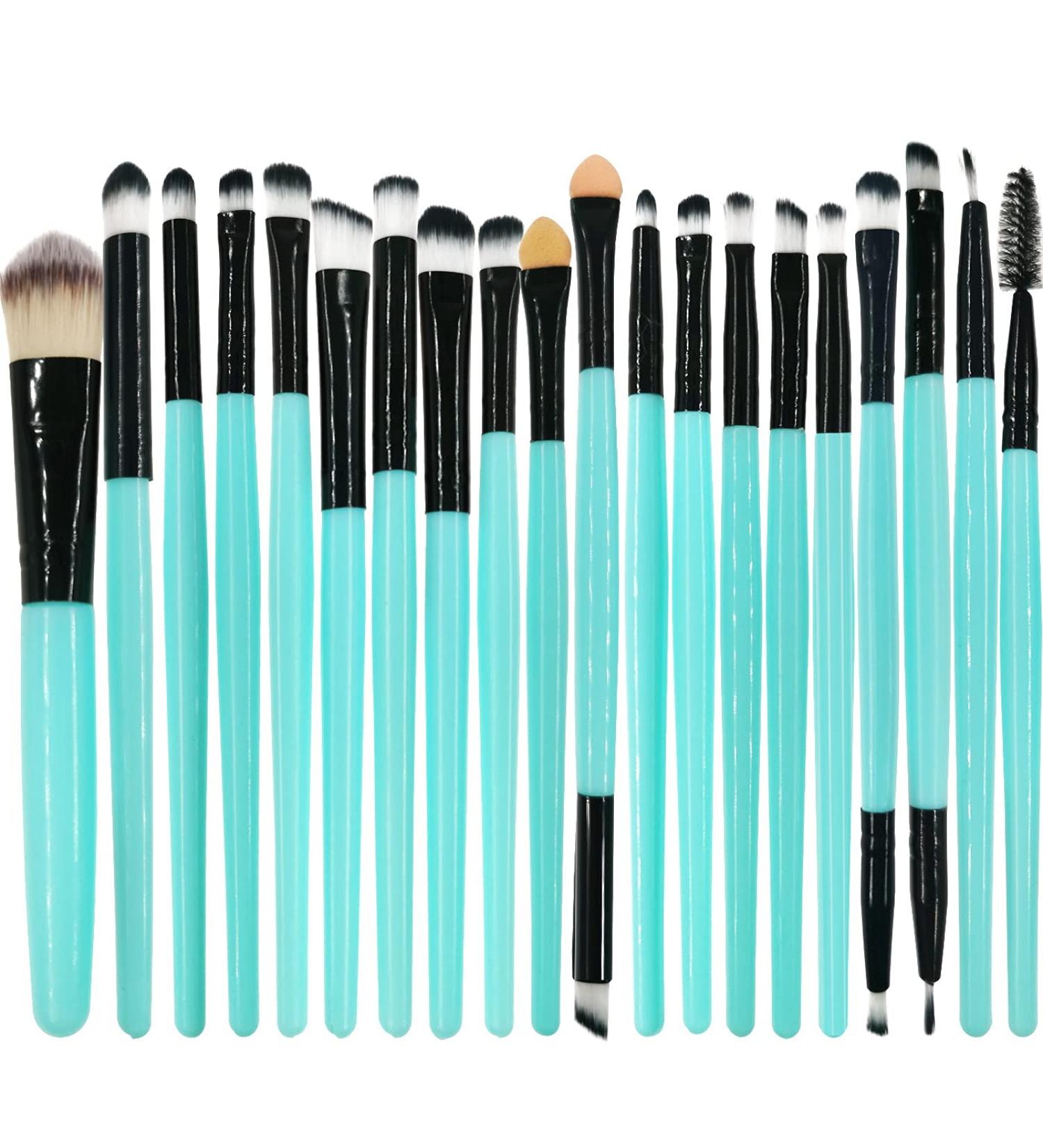 Makeup Brushes Pimoys Make up Brush Set 20 PCs Professional Face Eyeliner for Foundation Blush Concealer Eyeshadow Green 20pcs Green