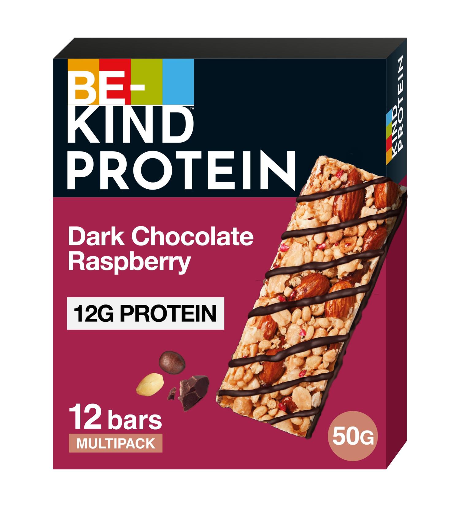  BE-KIND BE-KIND Gluten Free Protein Bars Dark Chocolate Raspberry High Fiber Protein Source No Artificial Colors Flavours or Pres - Buy Online on GoSupps.com