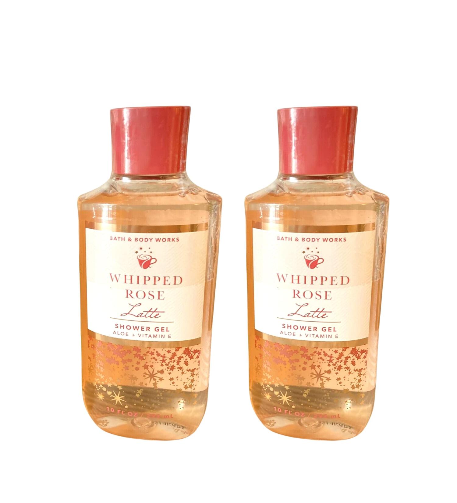 Bath and Body Works Gift Set of of 2 - 10 Fl Oz Shower Gel (Whipped Rose Latte)