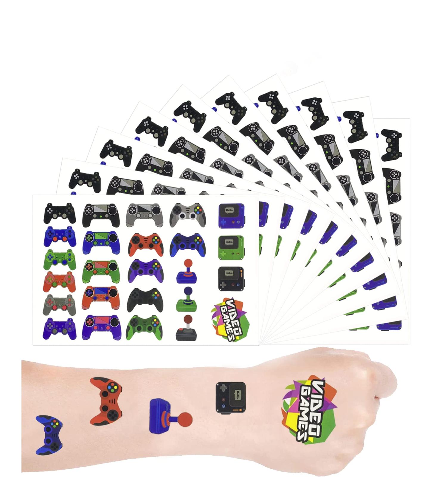 keonsatrz 250 Pieces Video Game Controller Temporary Tattoos - 25 Styles Fake Tattoo Stickers Gifts - Gamer Gaming Birthday Decorations for Boys girls Birthday Party Decorations - Buy Online on GoSupps.com
