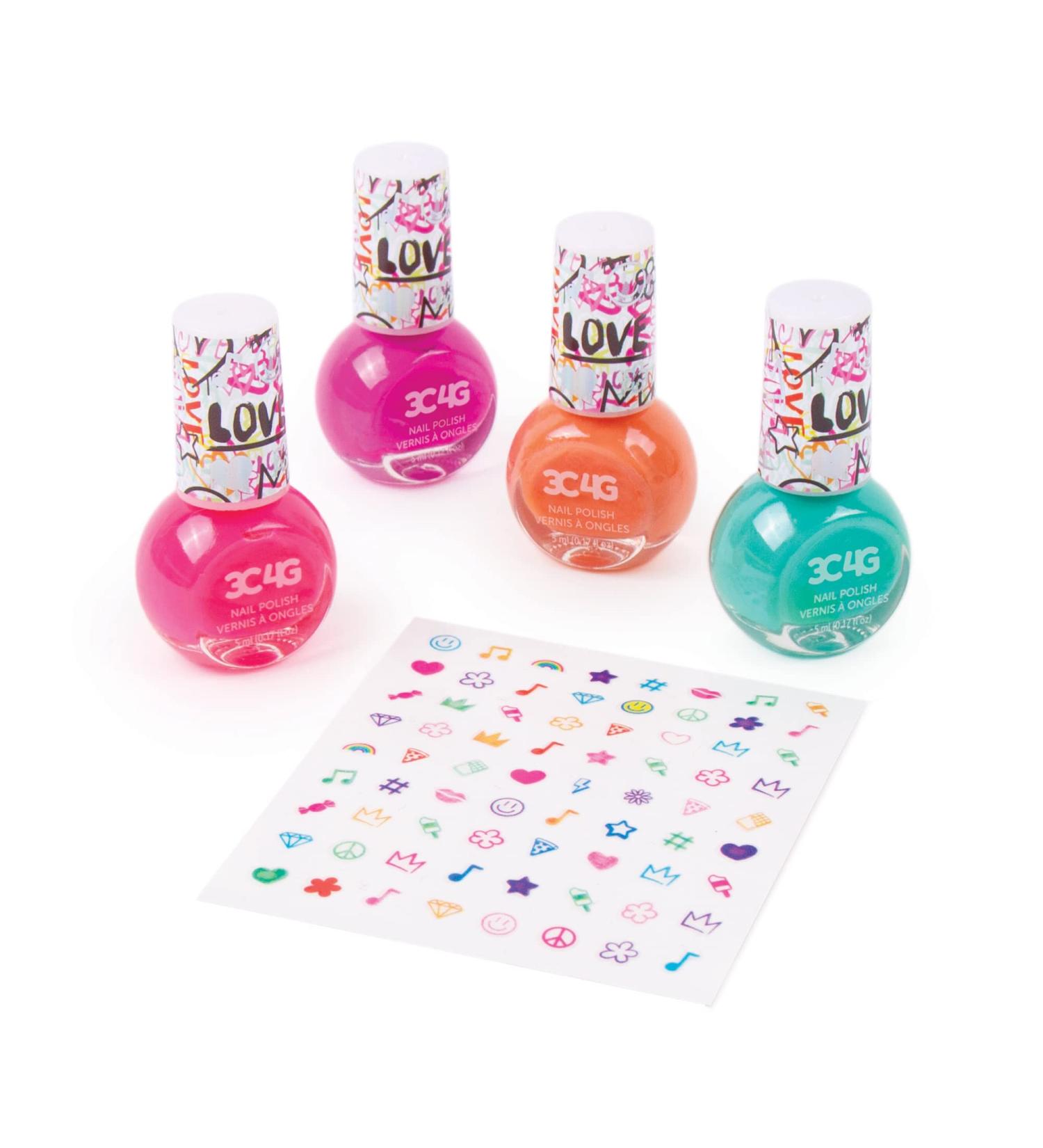 Kids Graffiti Street Style Nail Art Set - Non Toxic Water Based Girls Nail Polish Kit (Ages 8-14) - Buy Online on GoSupps.com