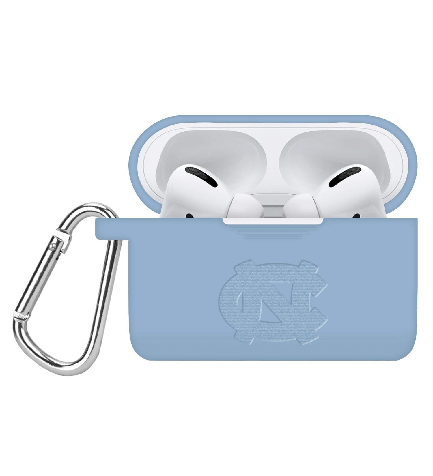 AFFINITY BANDS North Carolina Tar Heels Engraved Silicone Case Cover Compatible with Apple AirPods Pro (Powder Blue) Light Blue