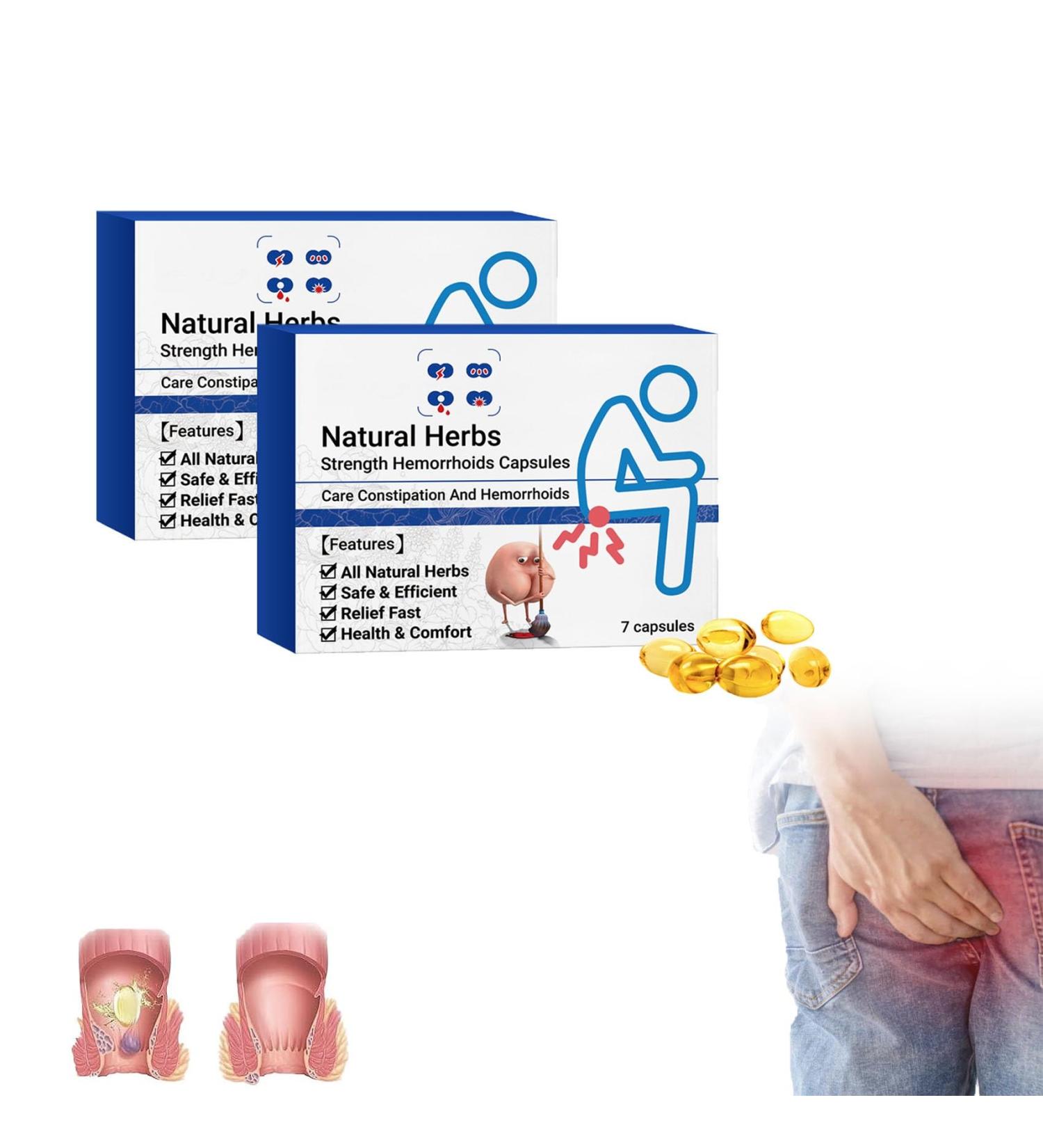 Heca Natural Herbal Hemorrhoid Treatment Capsules - Fast Relief with Herbs (2pcs) - Buy Online on GoSupps.com