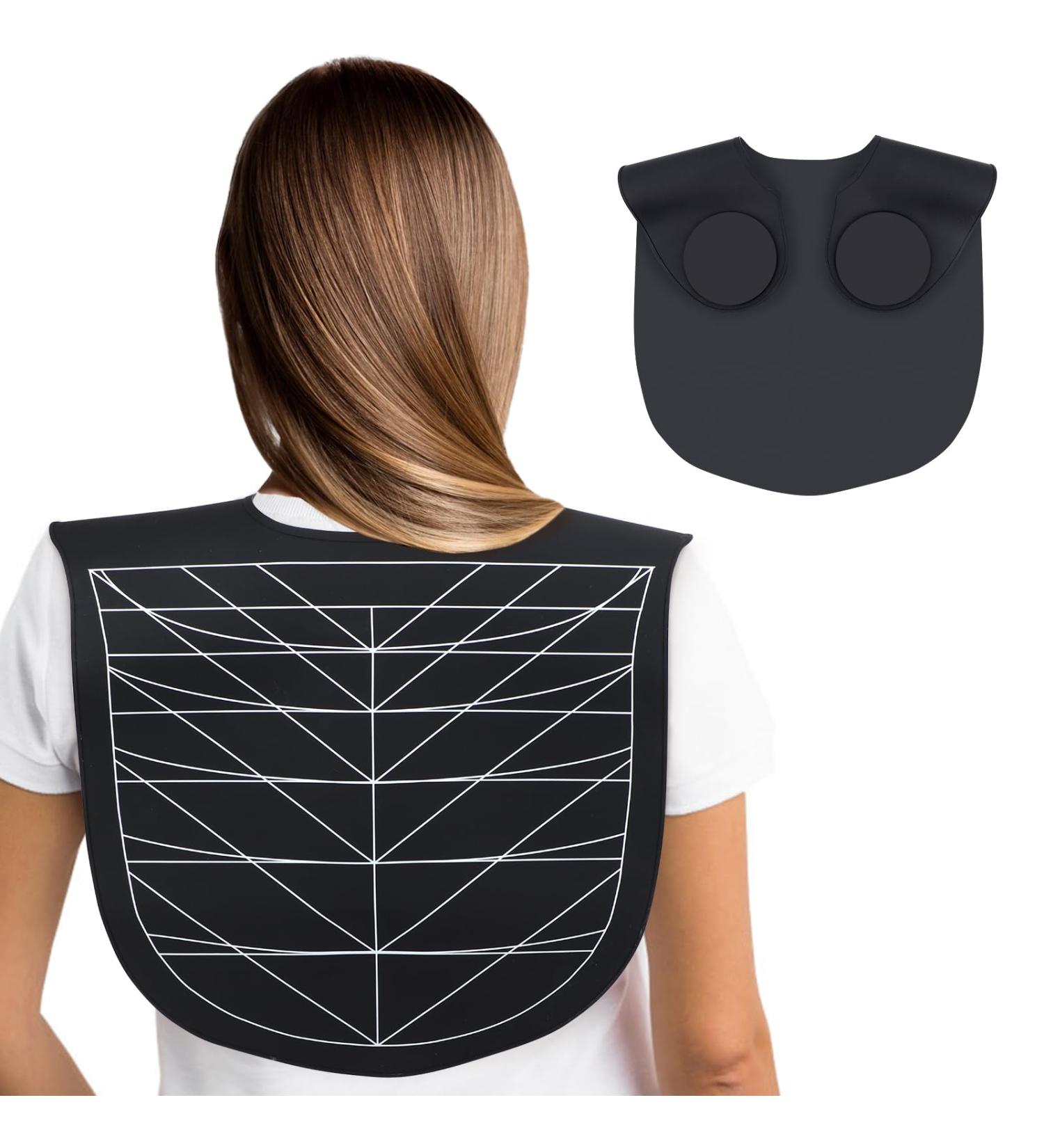 Segbeauty Hair Cutting Guide Mat - Waterproof Black Silicone Salon Mat with Guidelines & Weighted Neck Wrap for Professional Stylists - Buy Online on GoSupps.com