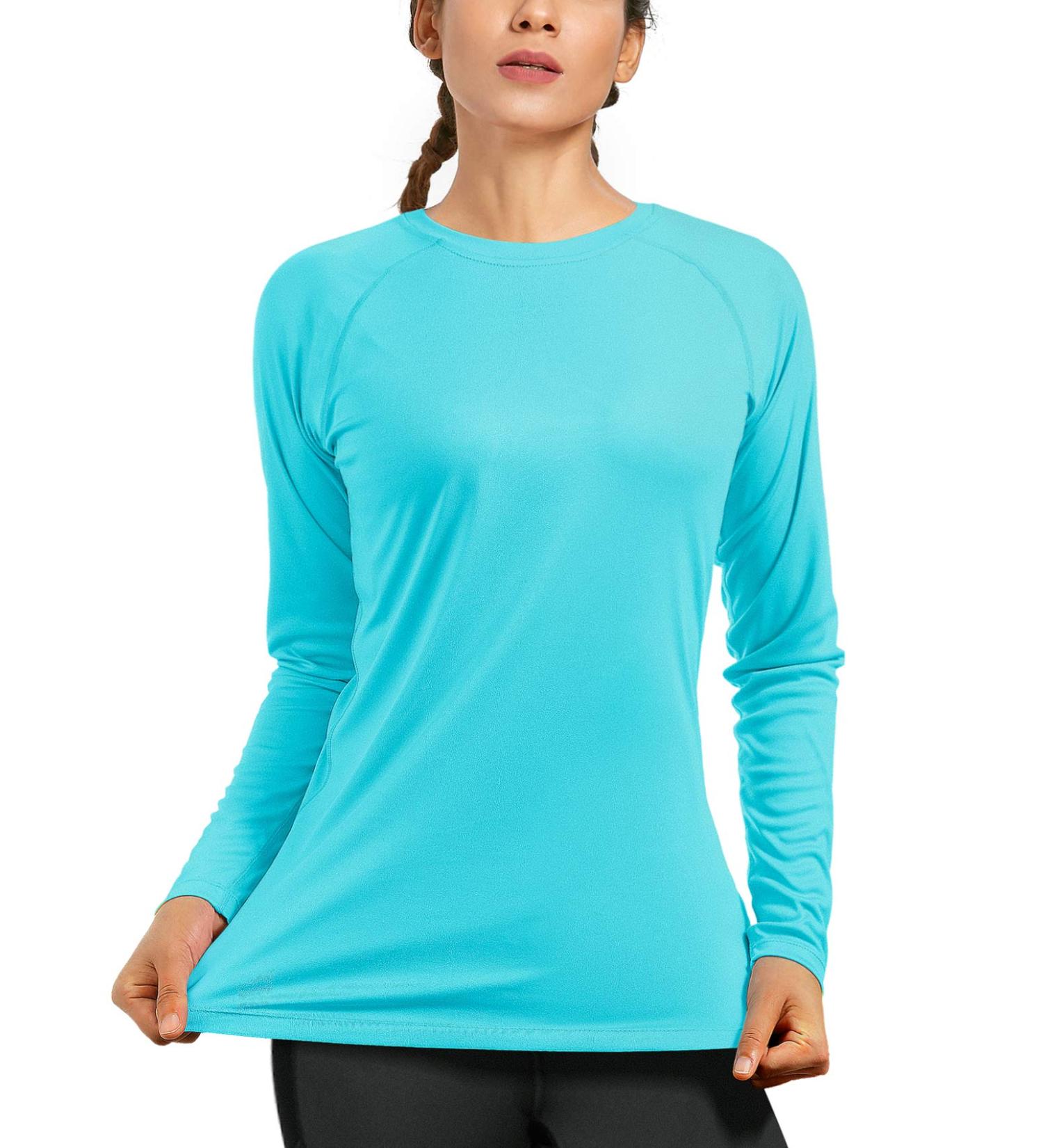 Women's UPF 50+ Long Sleeve UV Sun Protection Shirt - Blue Medium - Buy Online on GoSupps.com