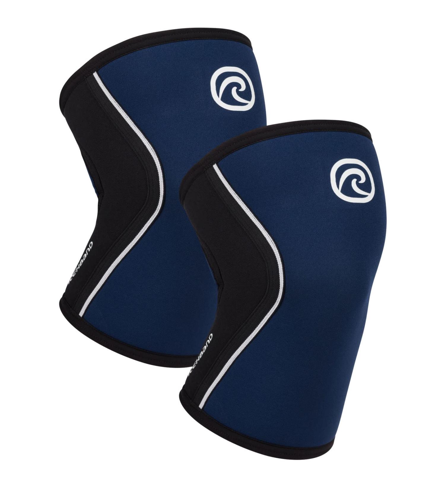 Rehband Knee Sleeve - 5mm Neoprene Support for CrossFit & Heavy Training | Unisex XL Navy - Available in Multiple Colors & Sizes - Buy Online on GoSupps.com