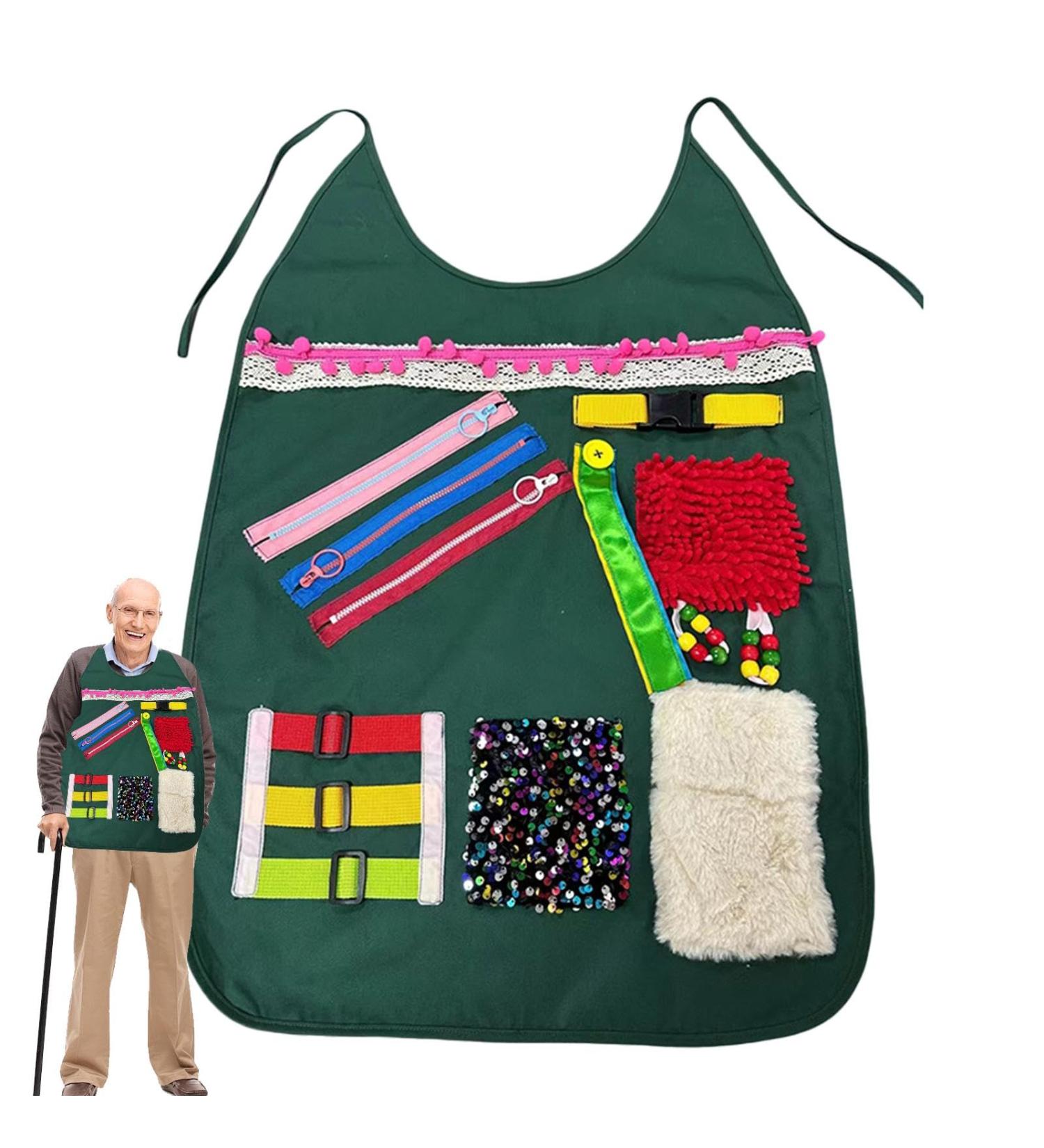 Sensory Aprons Dementia Activities For Seniors - Flexible Play Sensory Stimulation Dementia Care Products For Grandma Grandpa - Buy Online on GoSupps.com