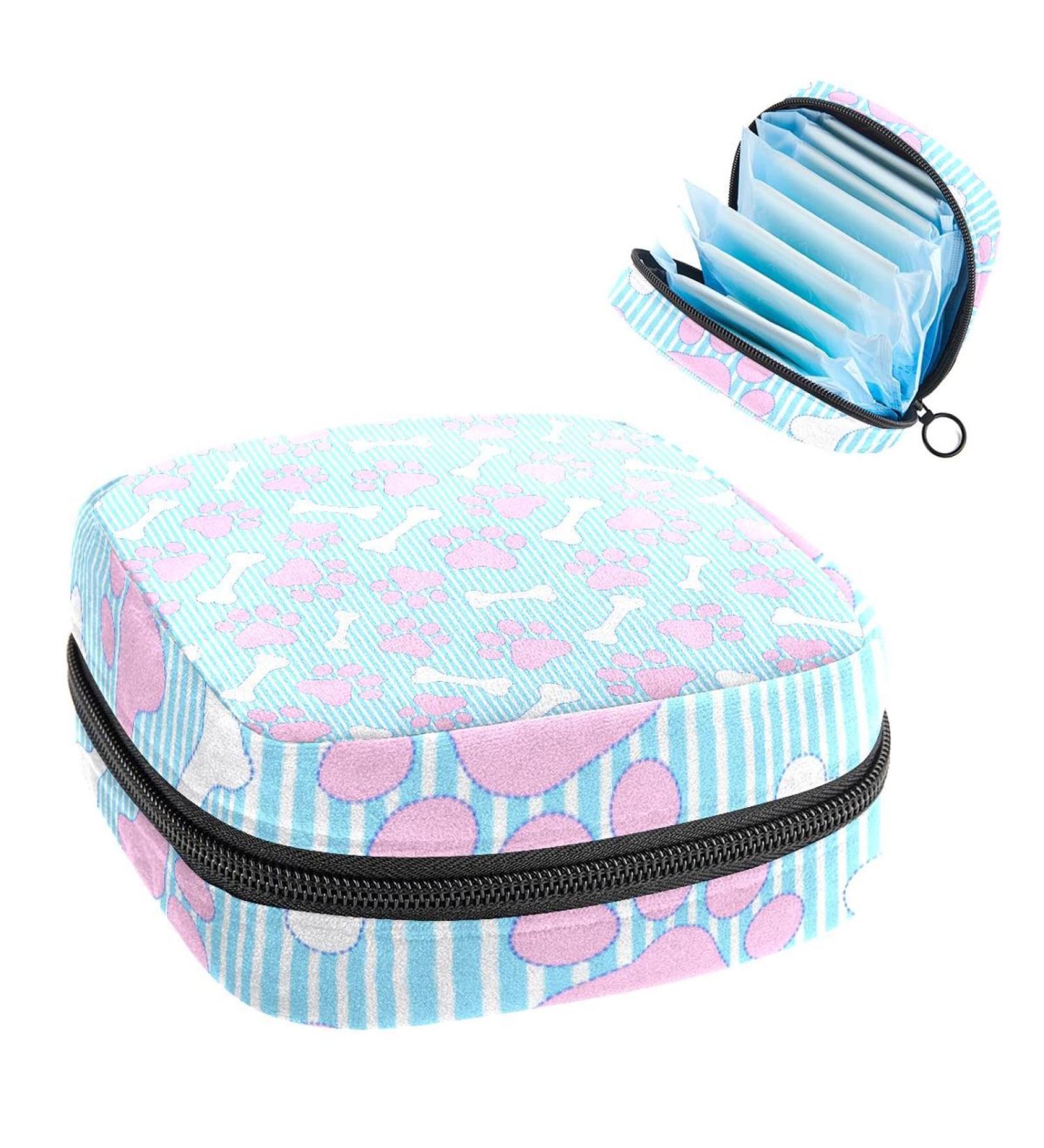 GIAPB Period Bag - Animals Paws and Bones Color5117 | Sanitary Napkin Storage & Travel Makeup Pouch - Buy Online on GoSupps.com