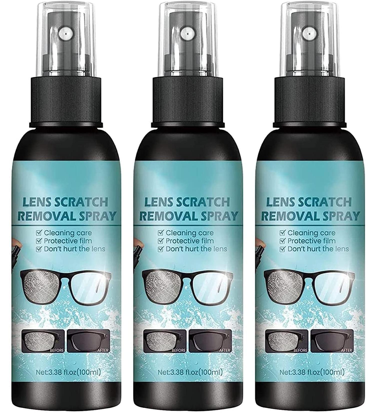JIAWEIIY Lens Scratch Removal Spray Eyeglass Scratch Repair Solution Eyeglass Windshield Glass Repair Liquid Glasses Cleaner for All Lenses (3PCS) - Buy Online on GoSupps.com