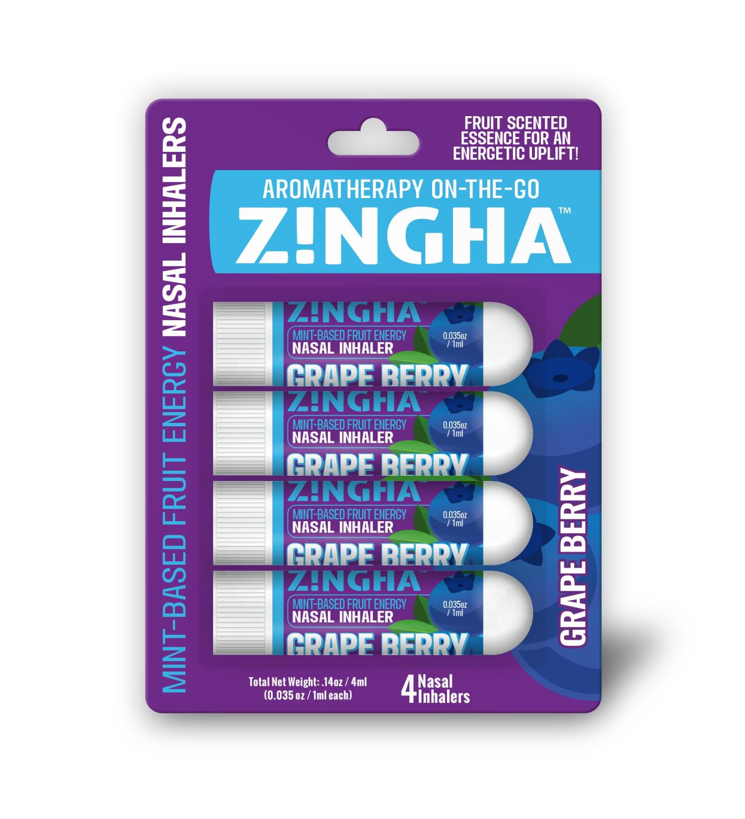 Natural Aromatherapy Nasal Stick Boost Focus & Enhance Breathing | Portable Sinus Relief & Relaxation Nasal Inhaler Stick | Essential Oil Blend for Stress and Congestion (Grape Berry) 4pk Grape Berry - Buy Online on GoSupps.com