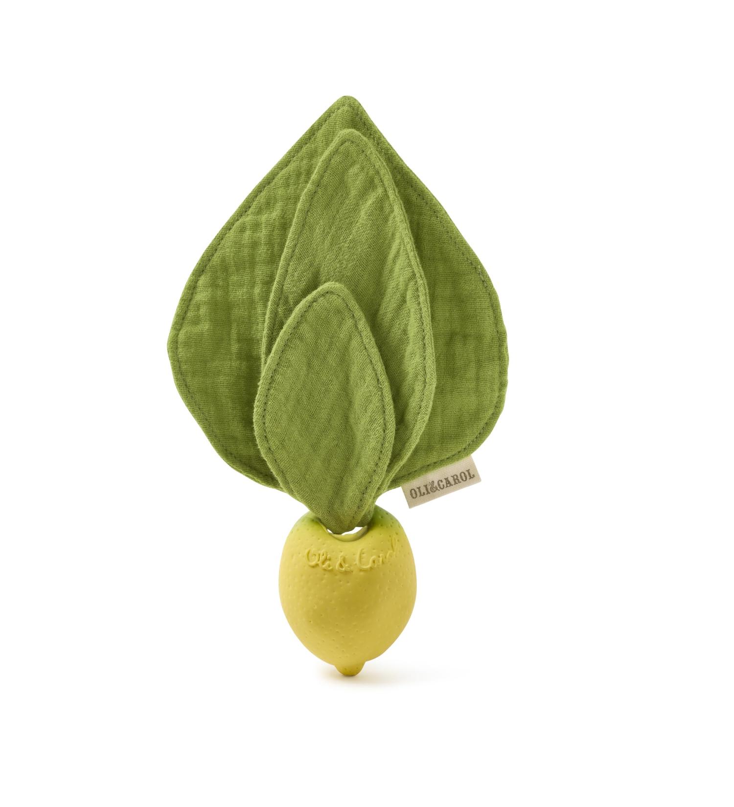 Oli & Carol Mini DouDou Teething Ring - Lemon Yellow Baby Toy | John Lemon - Buy Online on GoSupps.com