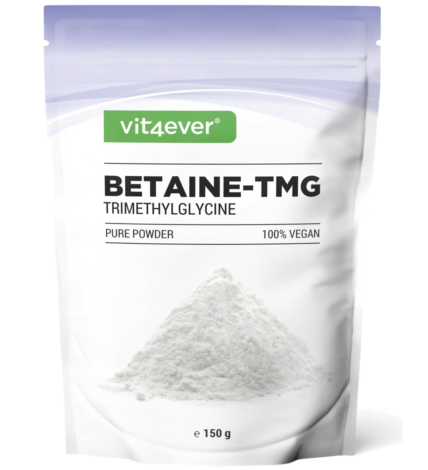 Betaine (TMG) - 150g - Sugar beet betaine - 99% purity - Trimethylglycine - High dose - Vegan - Buy Online on GoSupps.com
