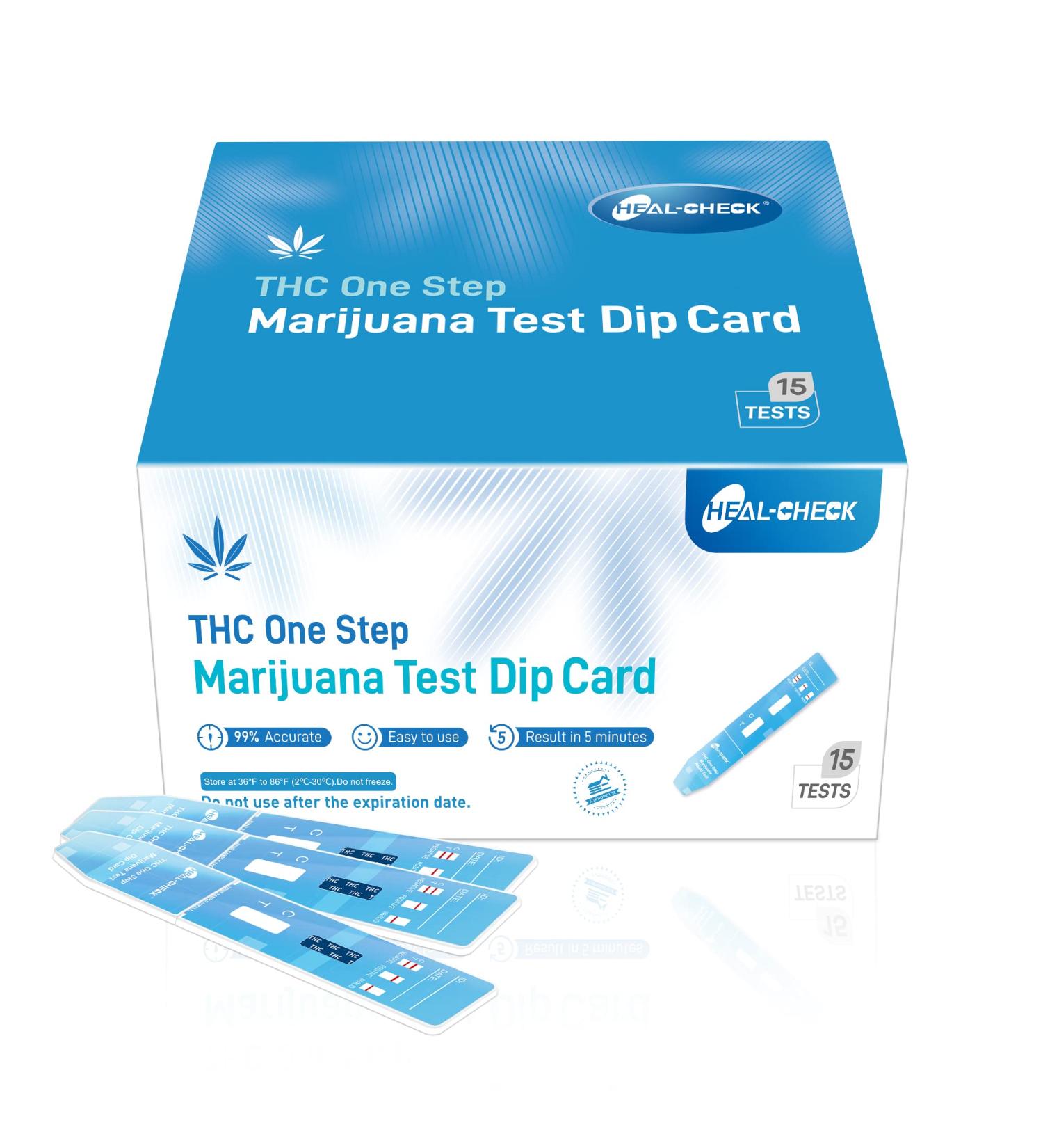 Single Panel THC Screen Urine Drug Test Kit - 50 ng/ml Cut Off Level - 15 Strips - Fast Results in 5 Minutes - Buy Online on GoSupps.com