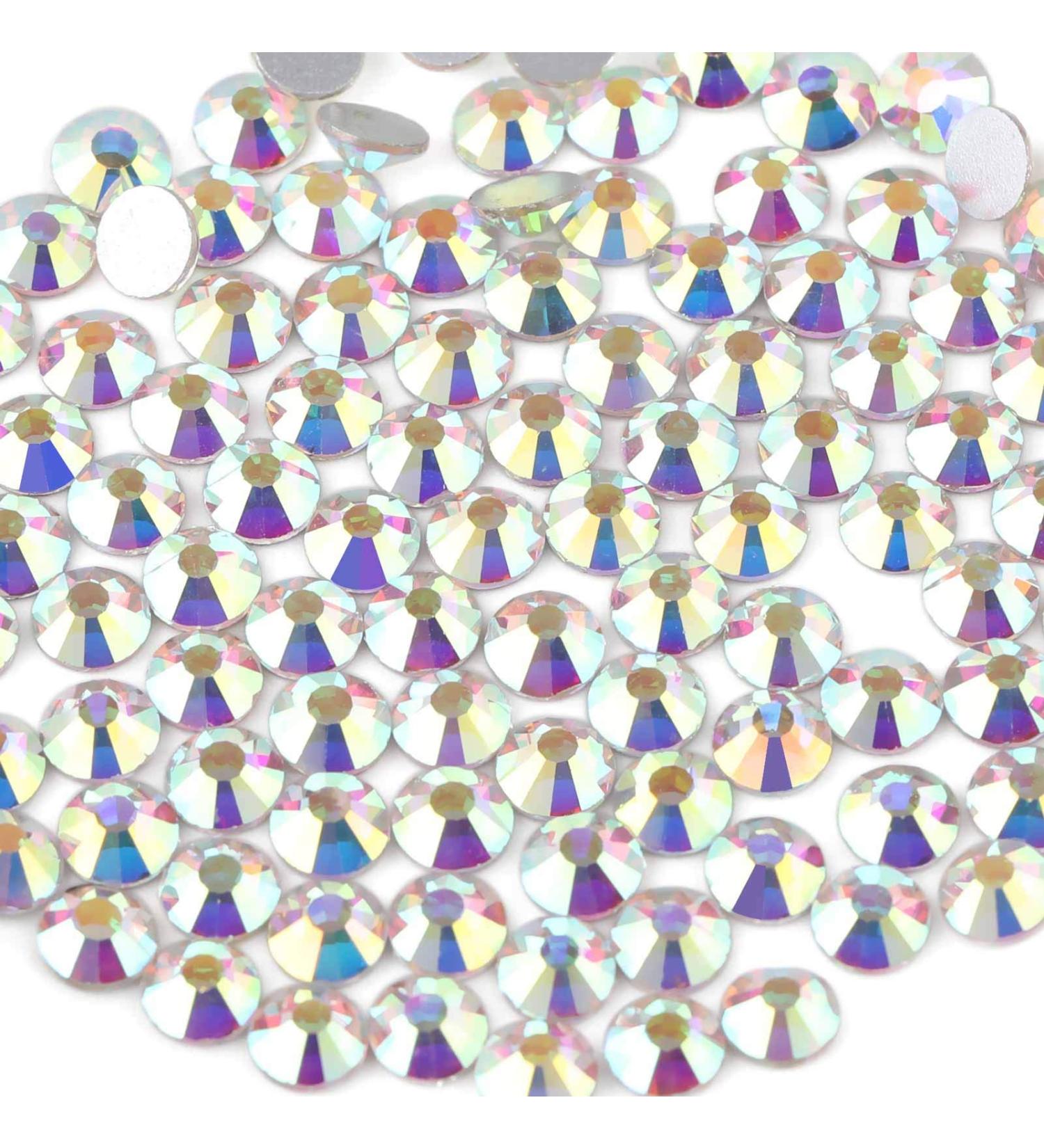Beadsland 288 Pieces Flat Back Rhinestones | Crystal White Nail Crystals SS34 (7.0-7.3mm) for Stunning Nail Art - Buy Online on GoSupps.com