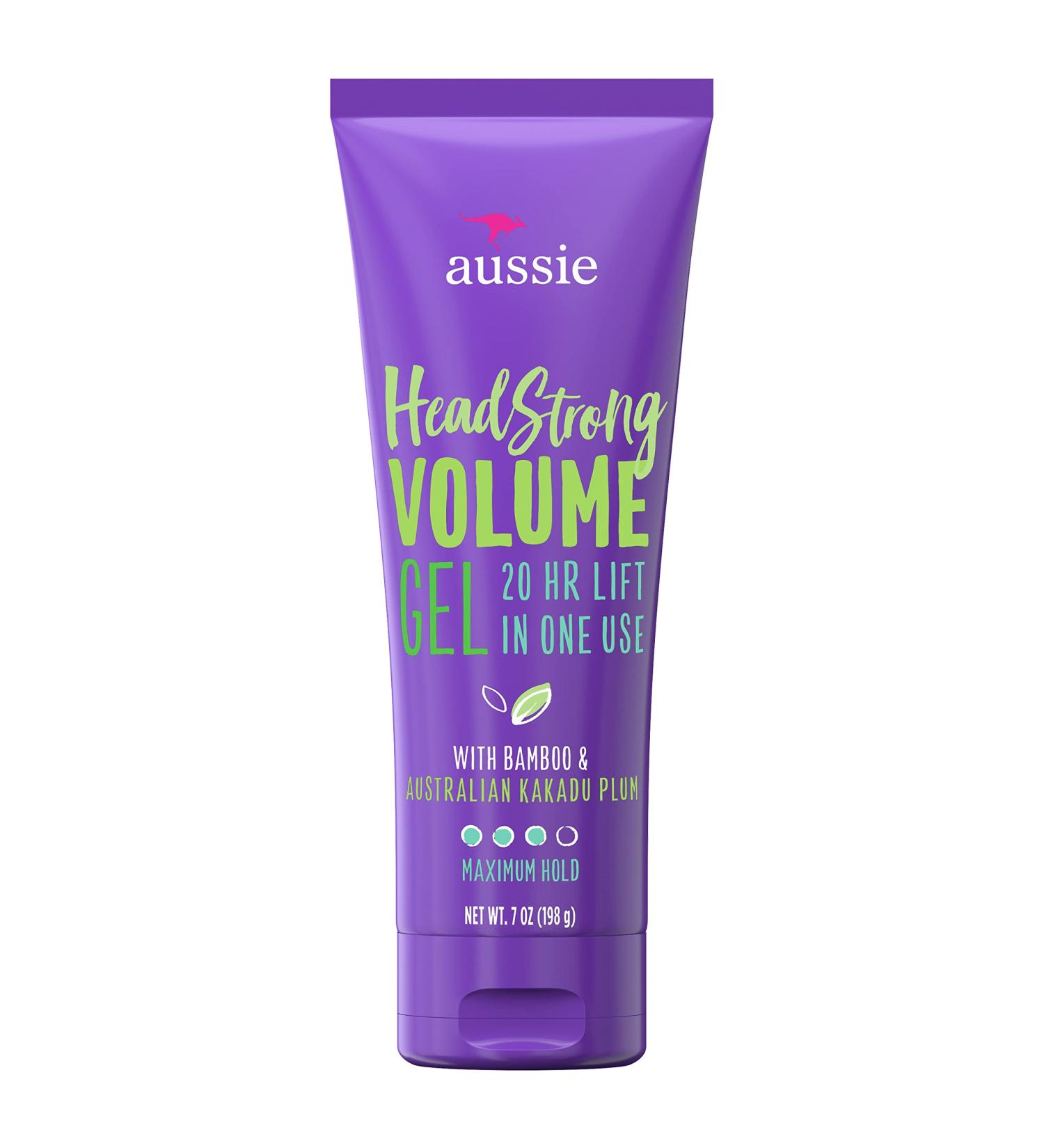 Aussie Aussome Headstrong Volume Styling Hair Gel 7 Oz Bottles (Pack of 4)