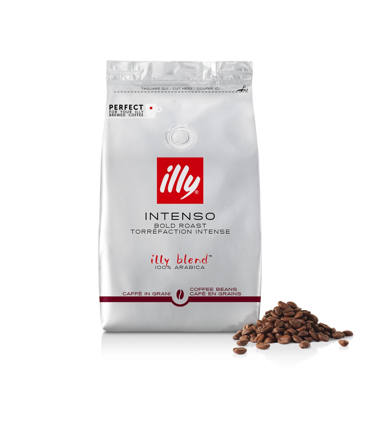 illy INTENSO roasted coffee beans for grinding 500 g pack - Buy Online on GoSupps.com