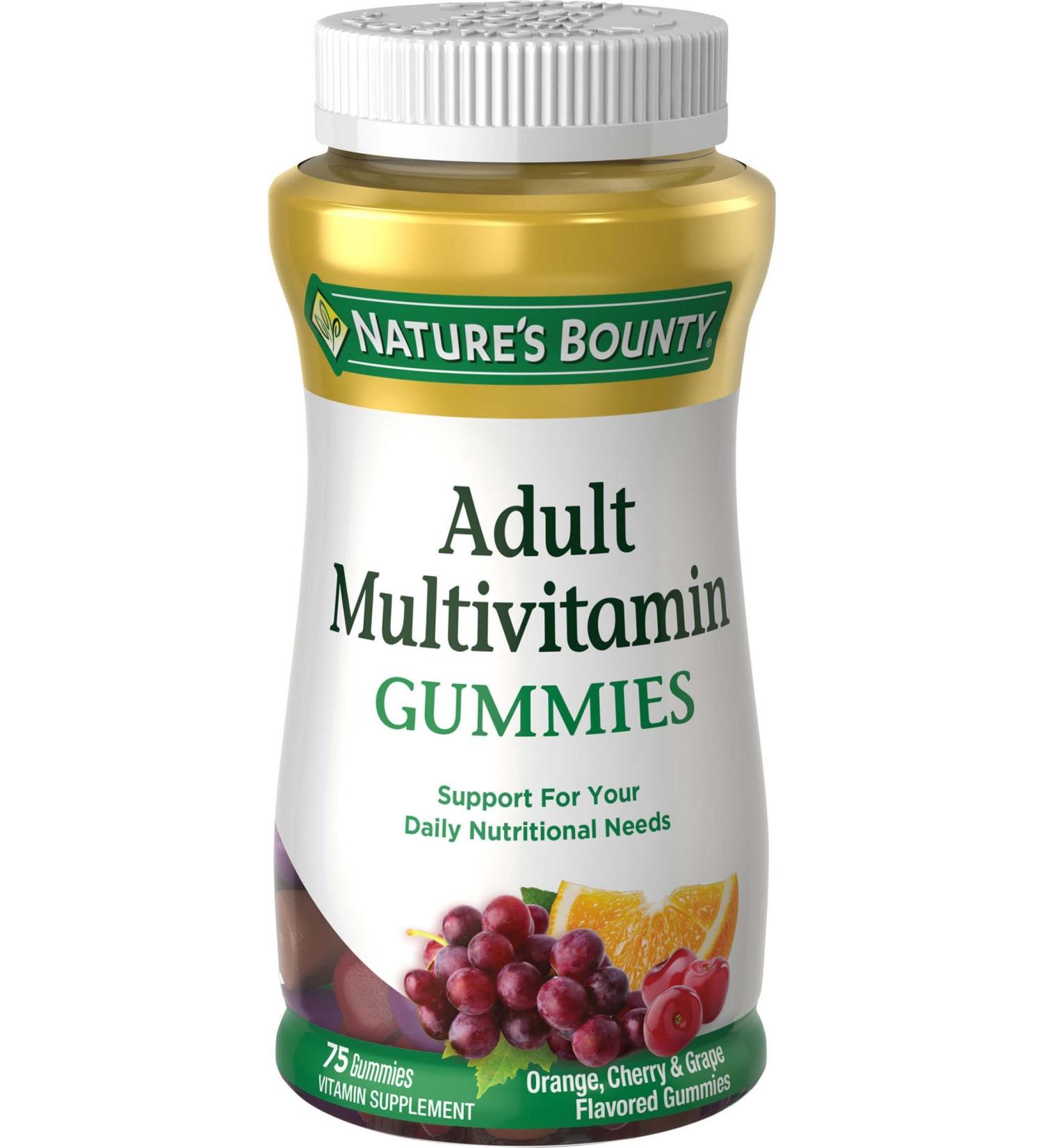 Nature's Bounty Adult Multivitamin Supplement - Fruit Flavor 75 Count (Pack of 1) - Buy Online on GoSupps.com