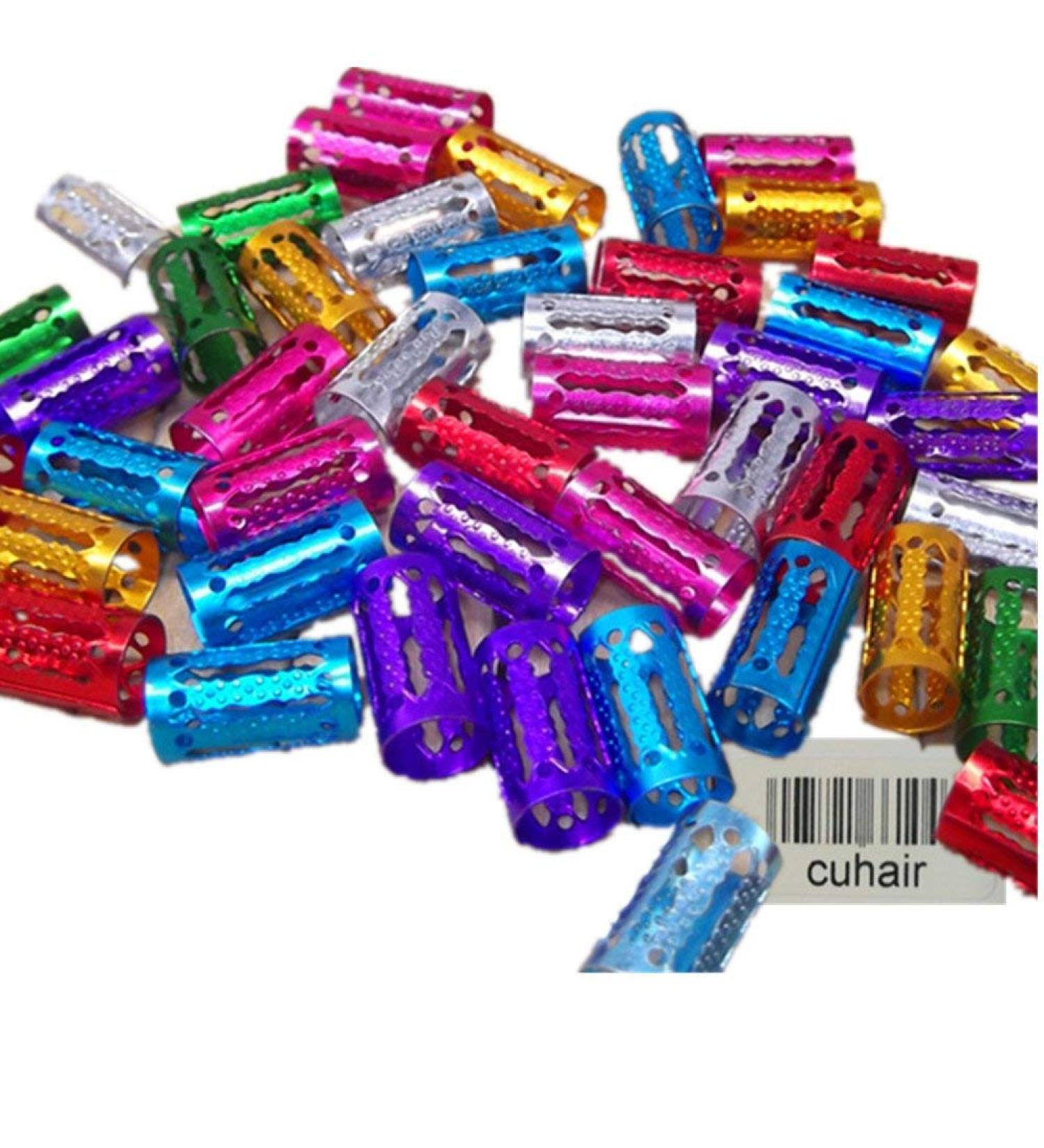 100pcs Aluminum Vintage Hair Clip Dreadlock Beads Cuffs Braid Spiral for Women Girl Hair Accessories Professional Design