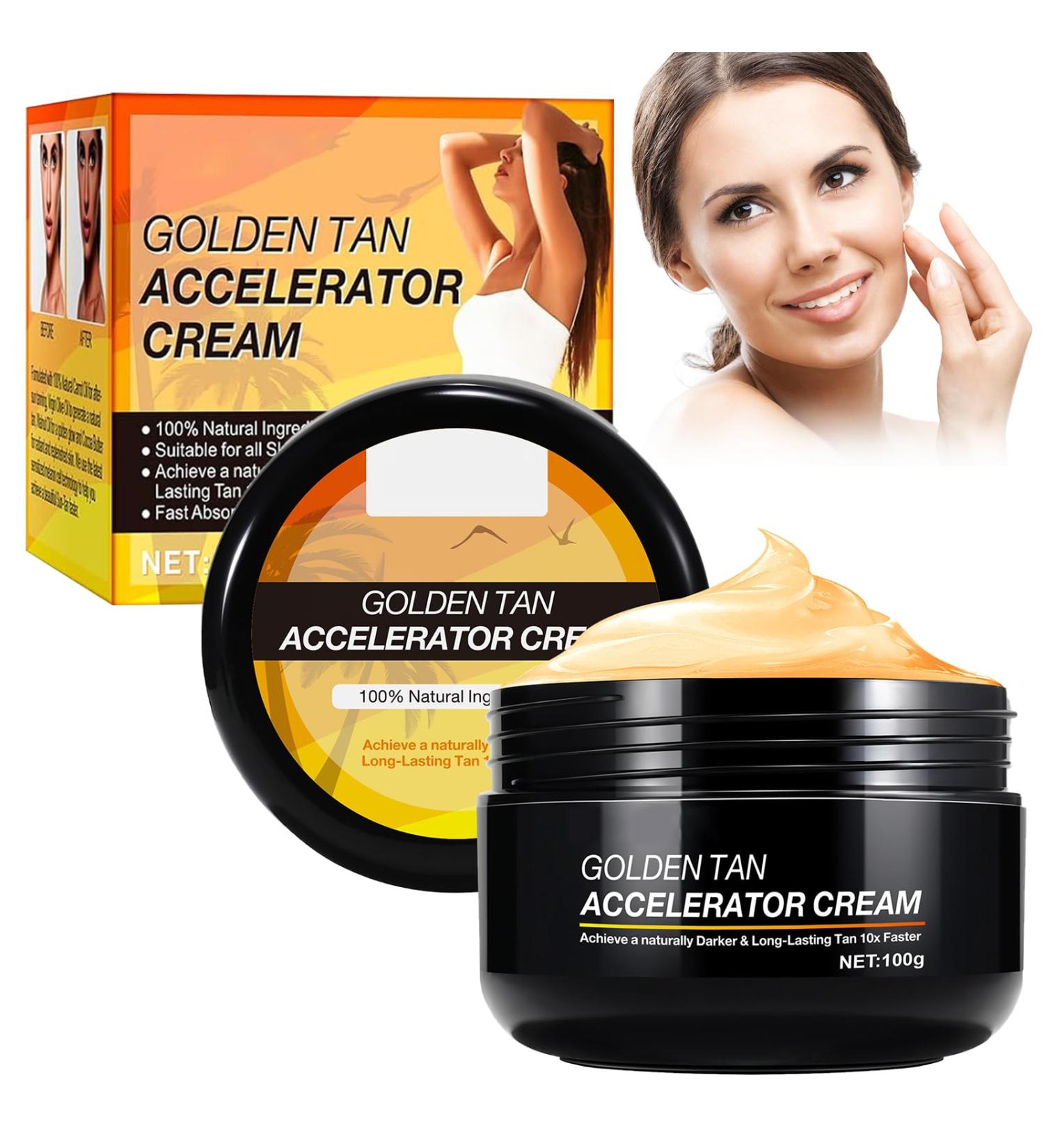 Tanning Accelerator Cream 50g Long Lasting Sunbed Cream Tanning Cream Intensive Tanning Gel Self Tanner Gel Effective in SunBeds Outdoor Sun Rapid Tanning Cream Achieve a Natural Tan - Buy Online on GoSupps.com