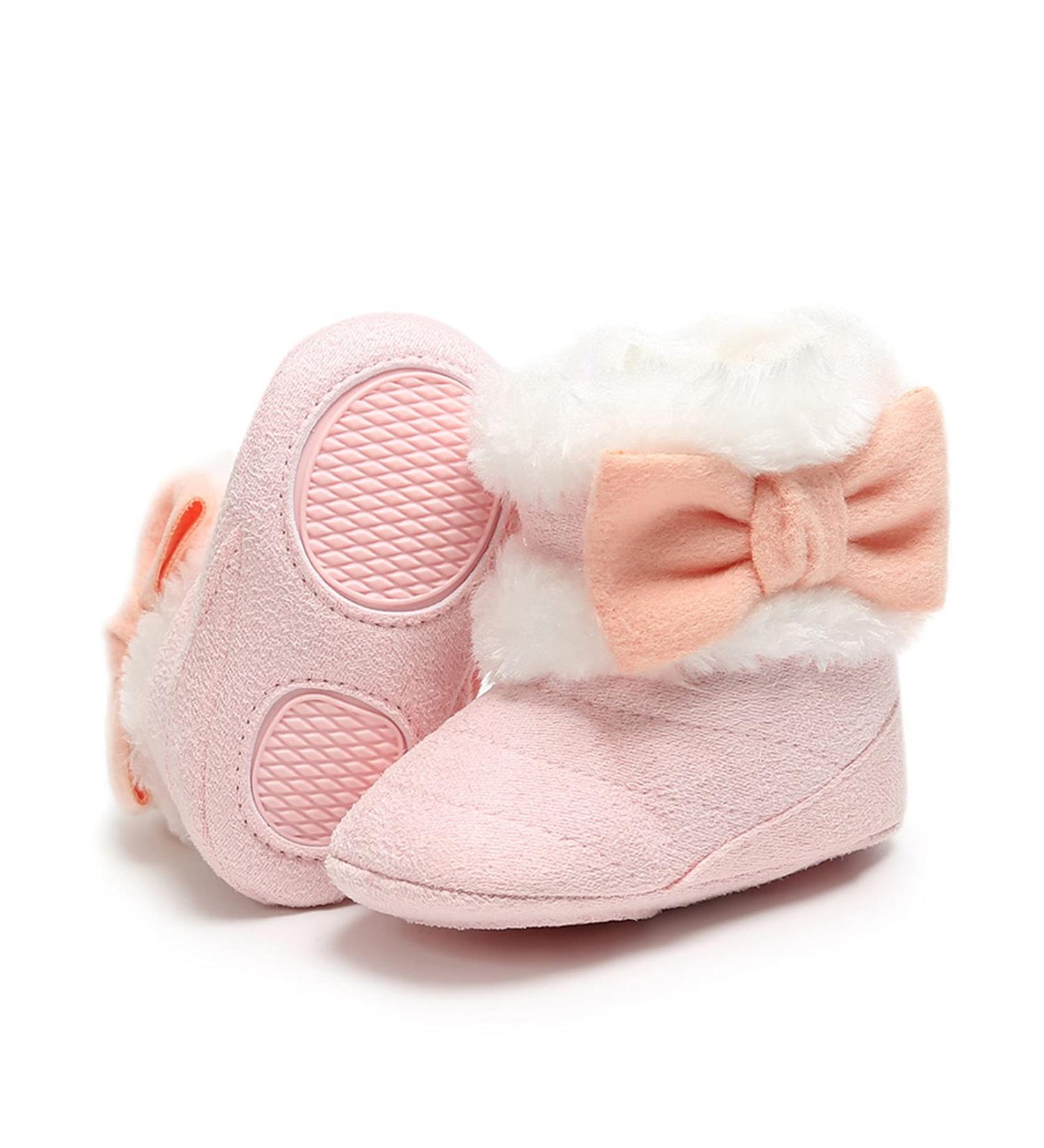 RVROVIC Baby Plush Winter Snow Boots - Pink, 0-6 Months - Buy Online on GoSupps.com