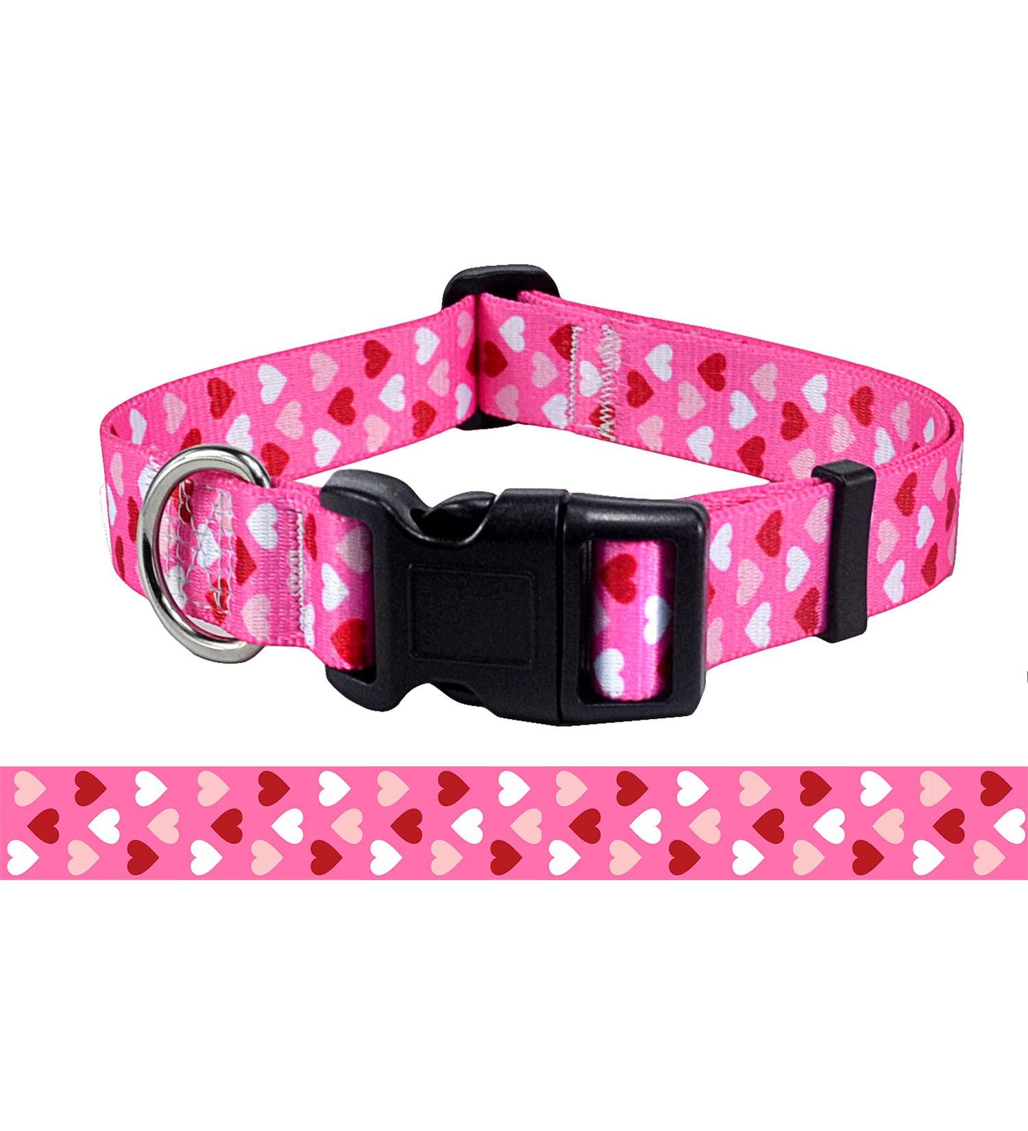Mihqy Valentine's Day Dog Collar - Adjustable Heart Design for All Sizes (33-55 cm Neck) - Perfect Gift for Dog Lovers - Buy Online on GoSupps.com
