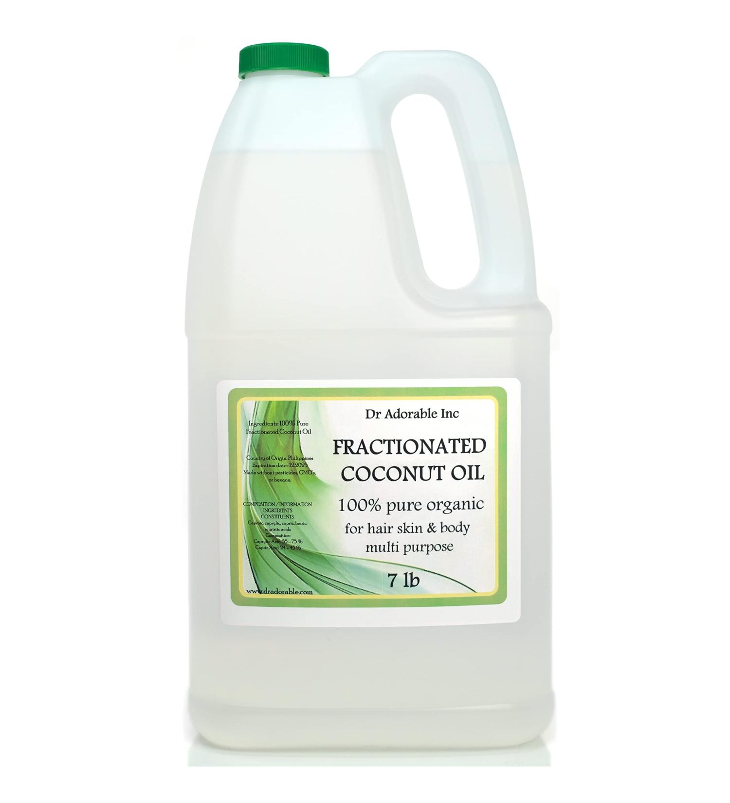 Dr Adorable - 7 lb - Fractionated Coconut Oil - 100% Pure Natural Organic - Buy Online on GoSupps.com