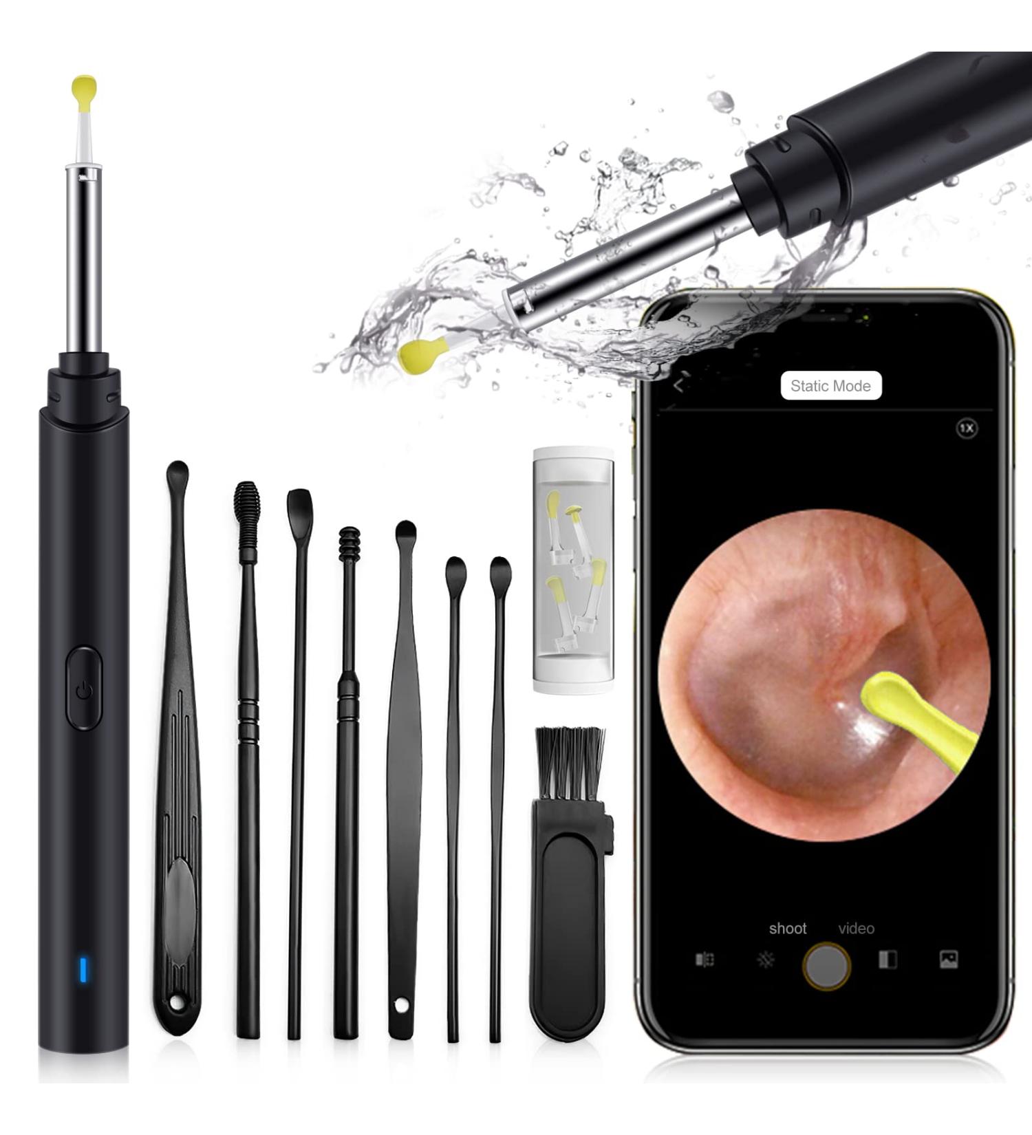 Hendoct Wireless Ear Wax Removal Tool Camera | 1080P HD Otoscope with 6 LED Lights for Adults, Kids, and Pets | Compatible with iPhone, iPad, Android Smartphones - Buy Online on GoSupps.com