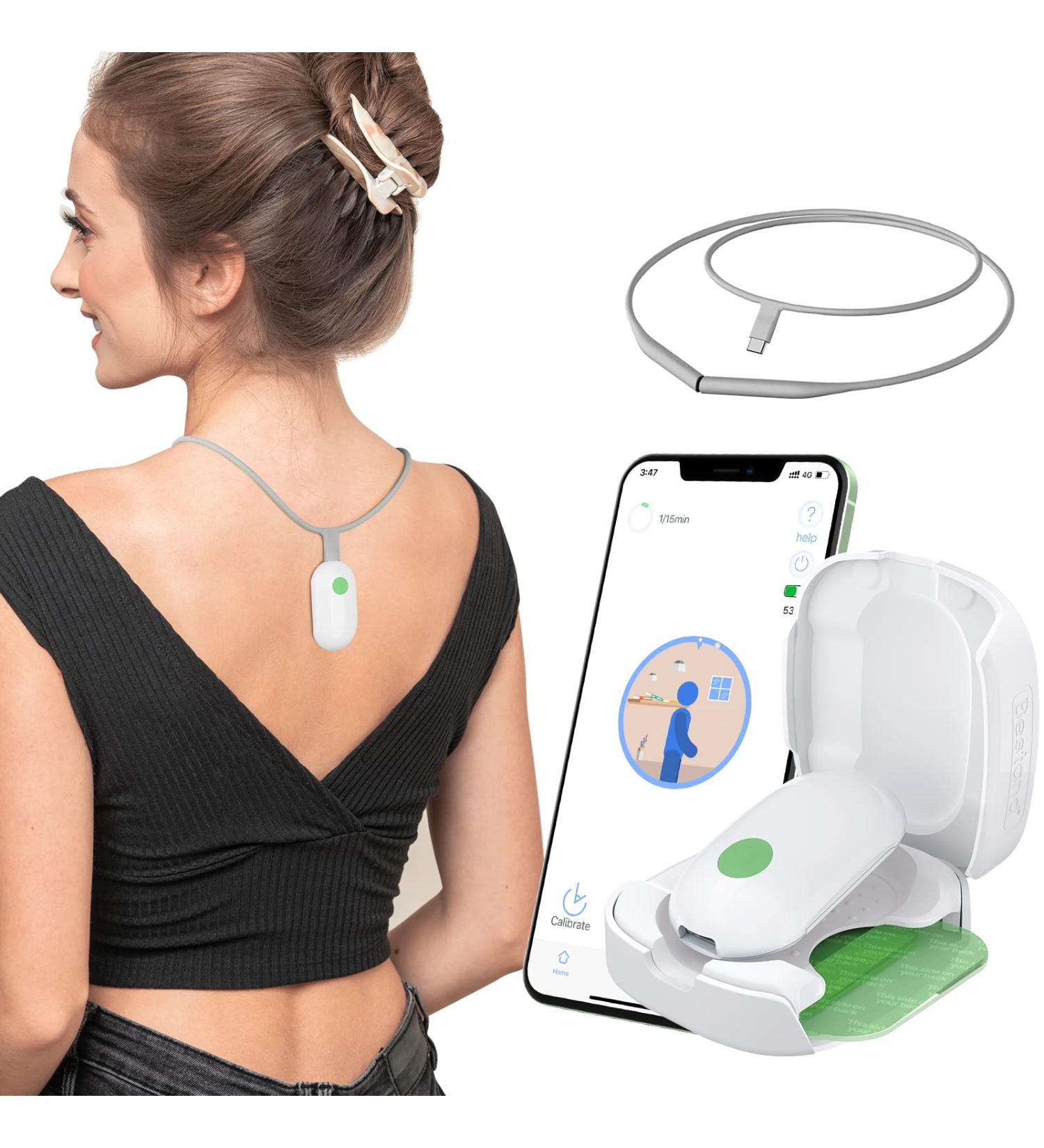 Bestand Pro Back Posture Corrector Trainer for Men & Women - Includes Necklace & Adhesives - Syncs with App for Tracking - Buy Online on GoSupps.com