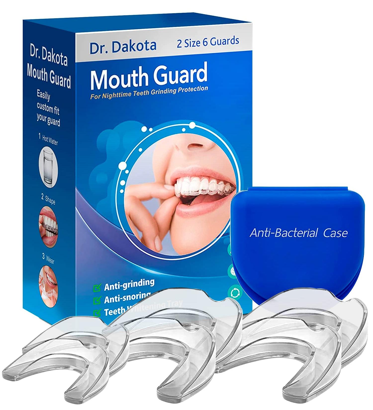 Mouth Guard for Teeth Clenching & Grinding | Bruxism Night Guard for Adults & Kids - 2 Regular + 4 Heavy Duty Guards | Whitening Tray Included - Buy Online on GoSupps.com